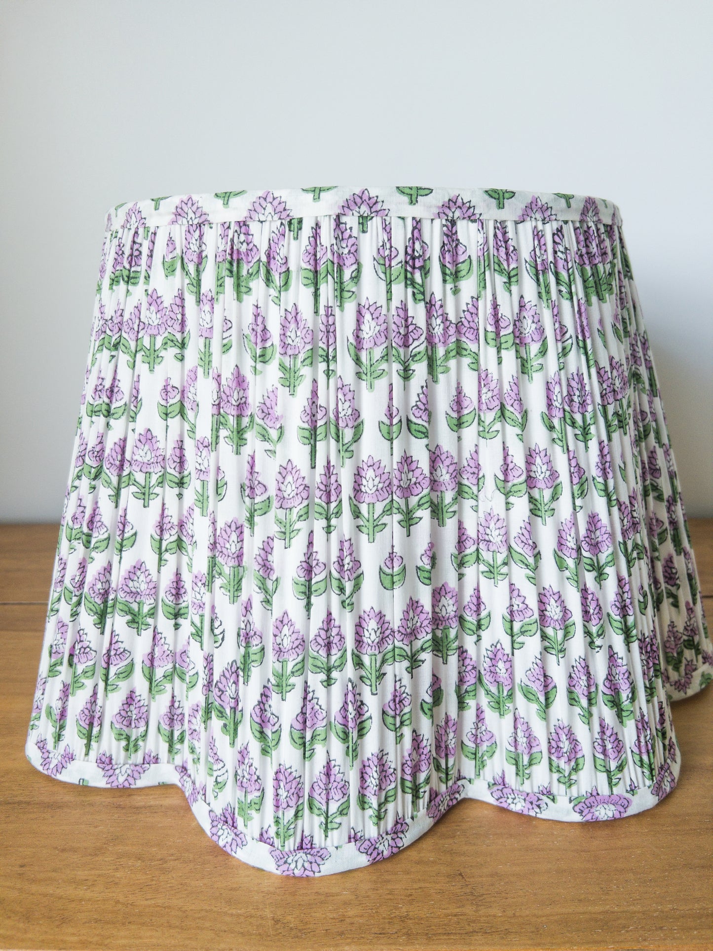 Autumn Block Printed Pleated Lampshade