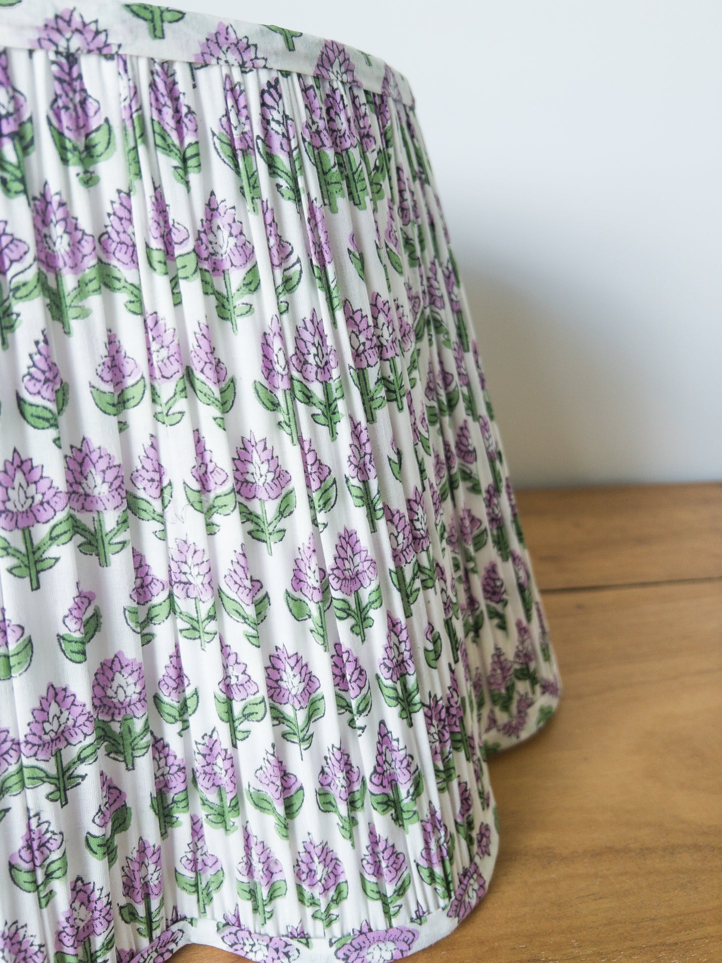 Autumn Block Printed Pleated Lampshade