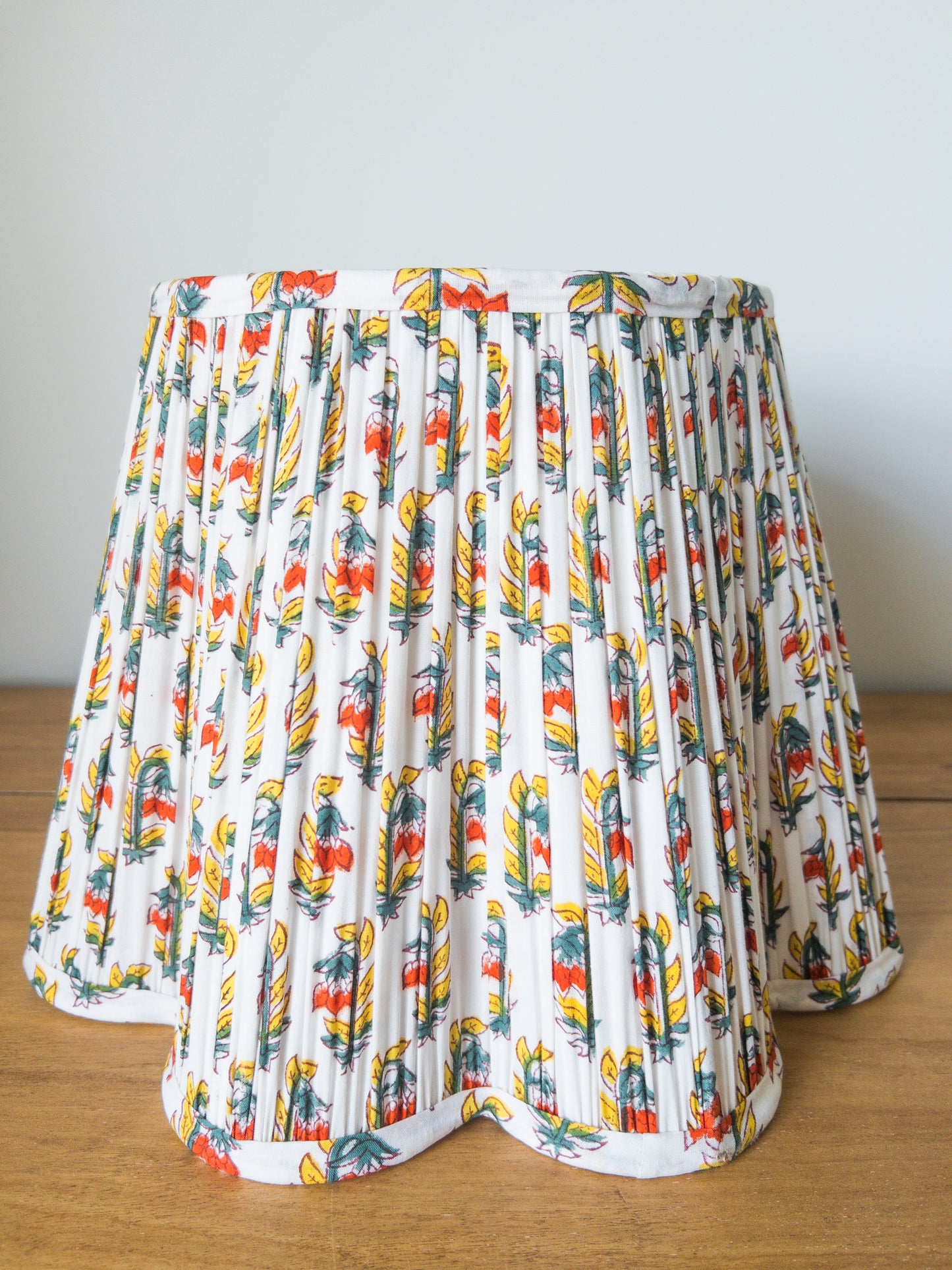 Sale Rusty Block Printed Pleated Lampshade