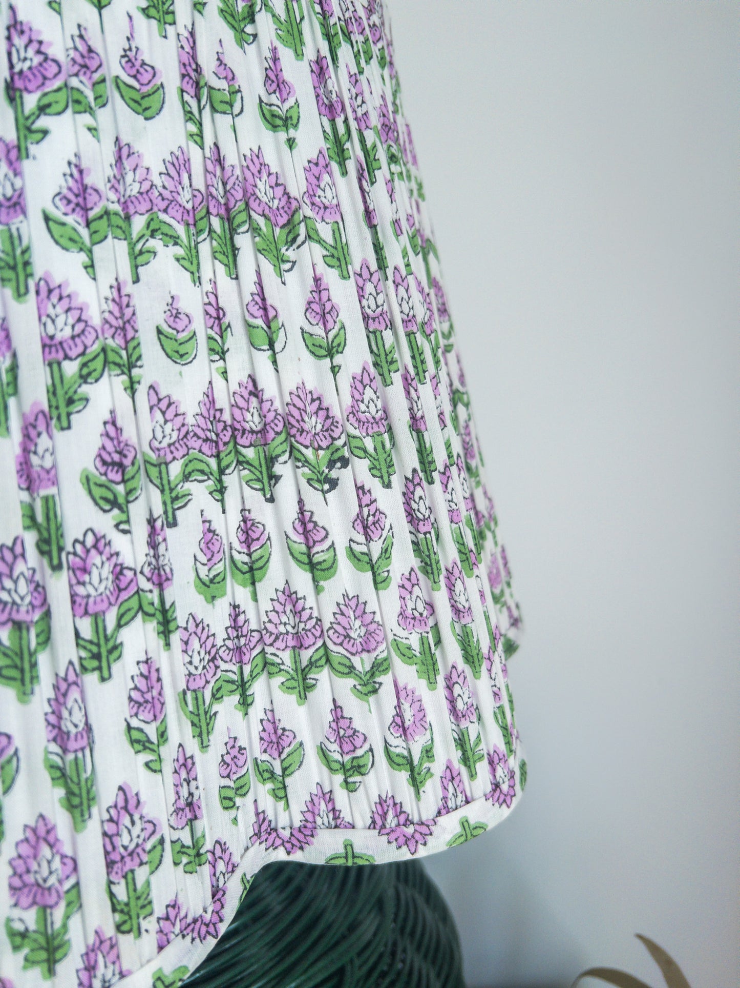 Autumn Block Printed Pleated Lampshade