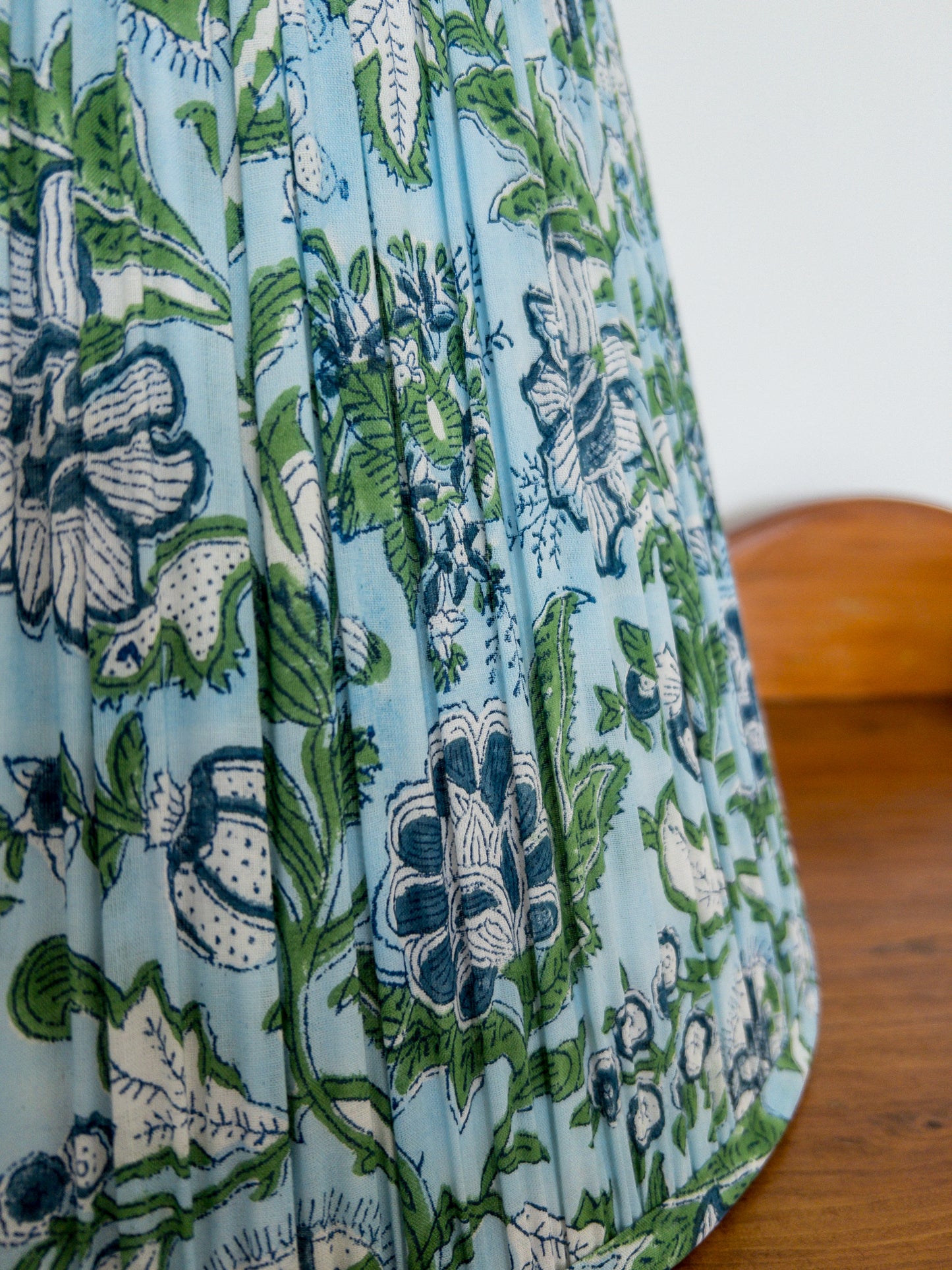 Sterling Block Printed Pleated Lampshade