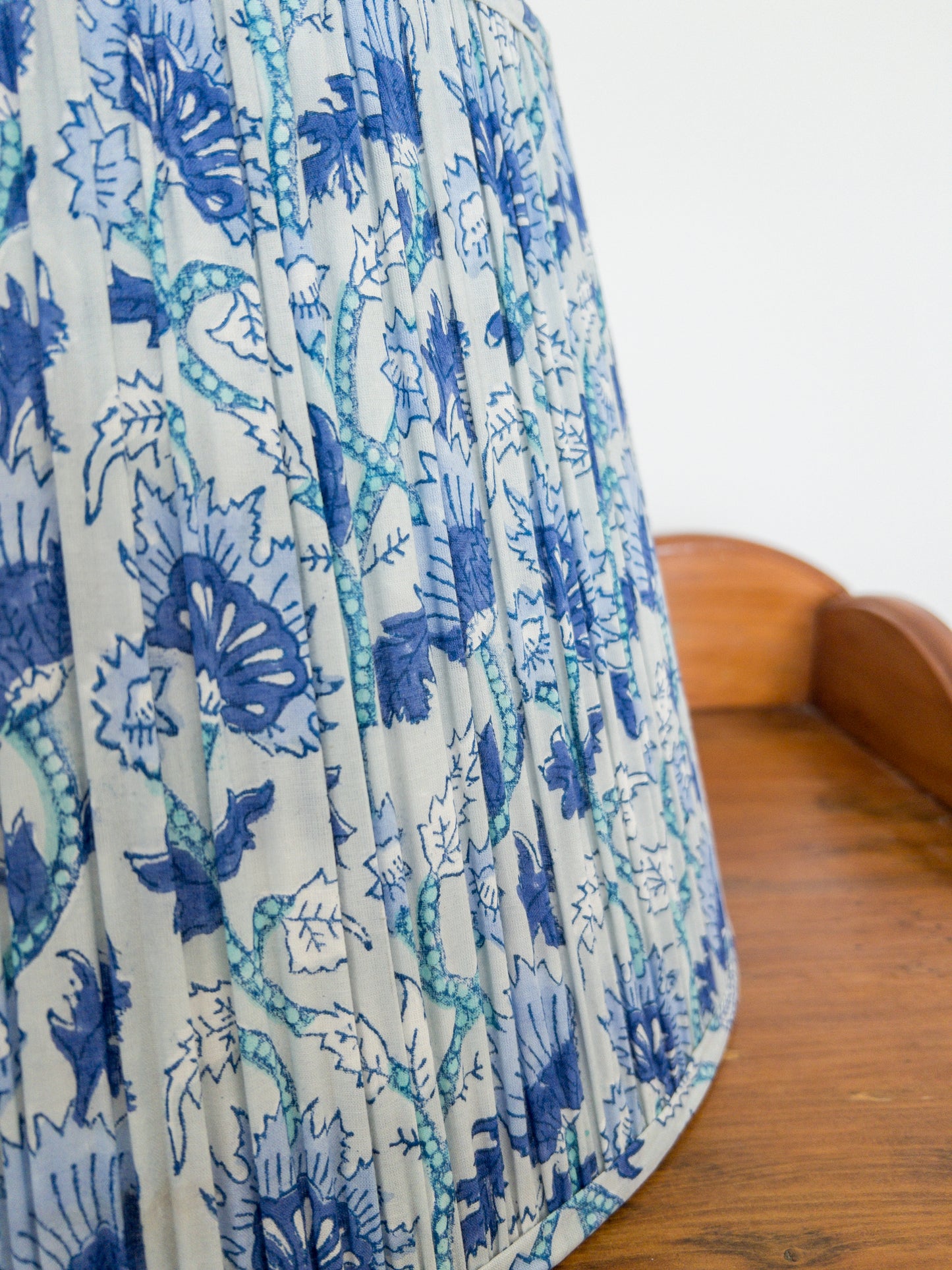 Monroe Block Printed Pleated Lampshade