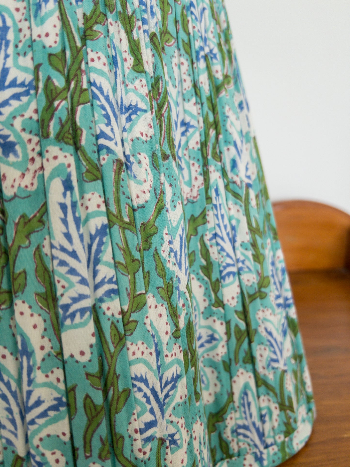 Victoria Block Printed Pleated Lampshade