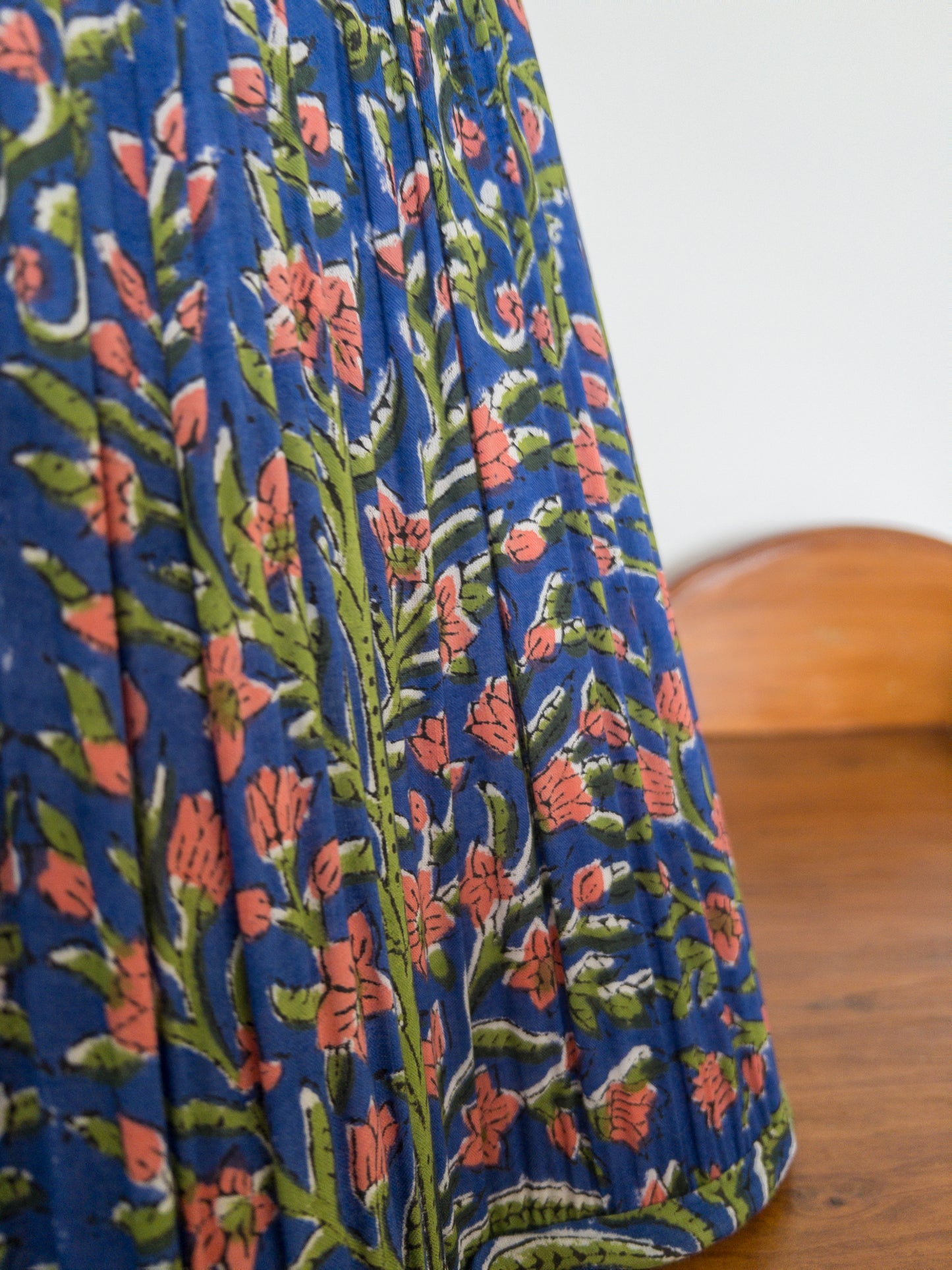 Theodore Block Printed Pleated Lampshade