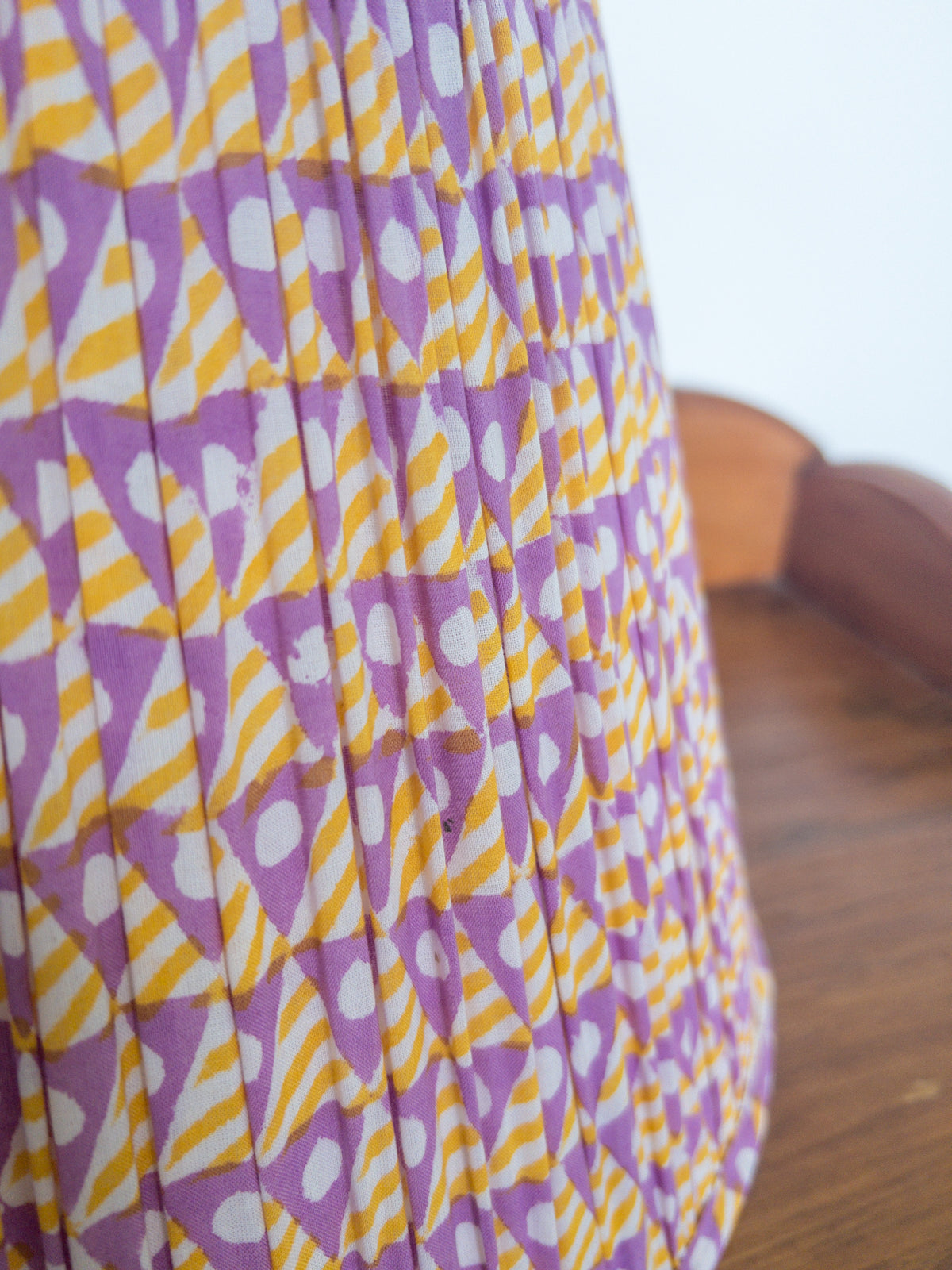 Posy Block Printed Pleated Lampshade