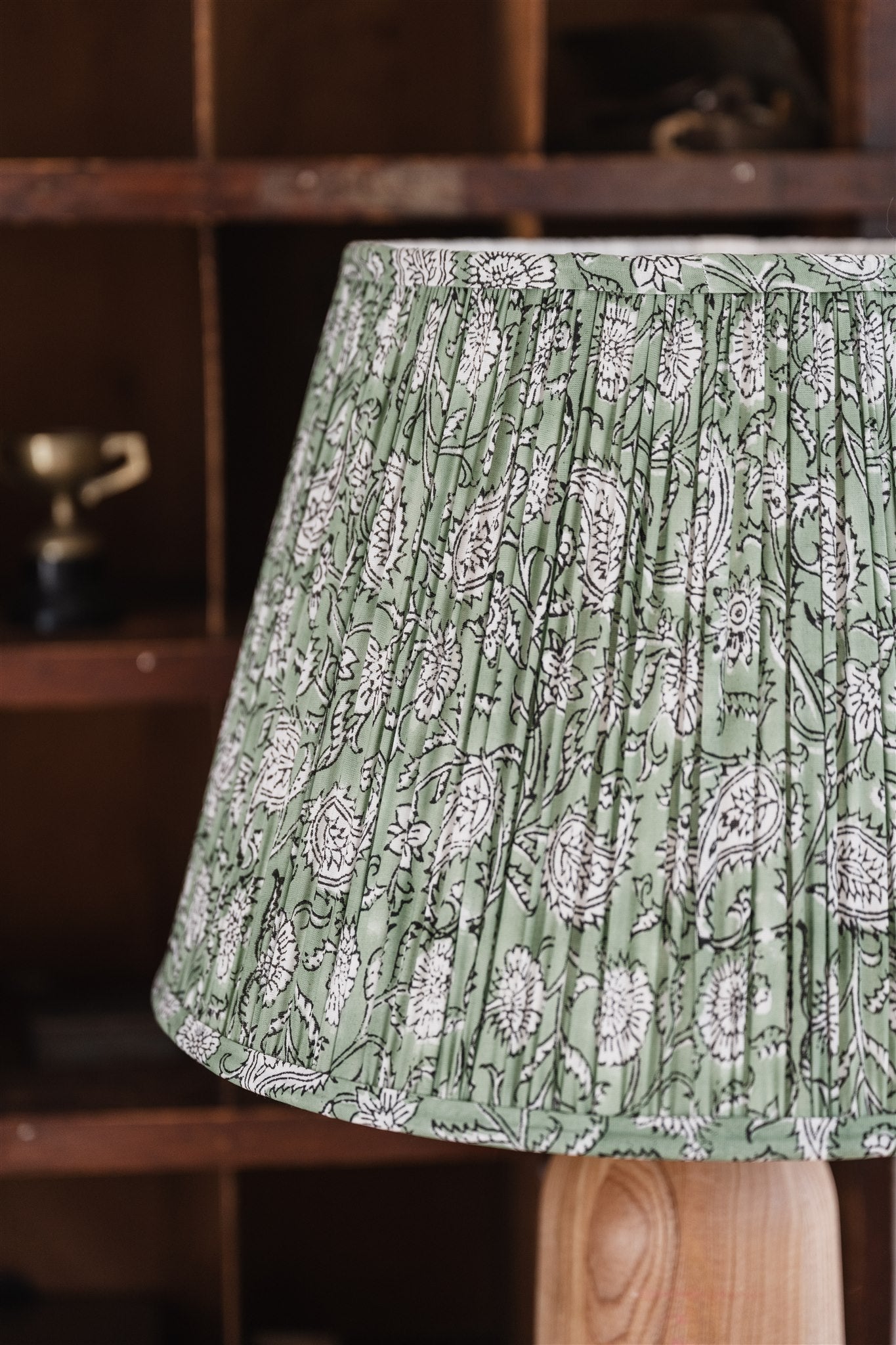 Digby Block Printed Pleated Lampshade