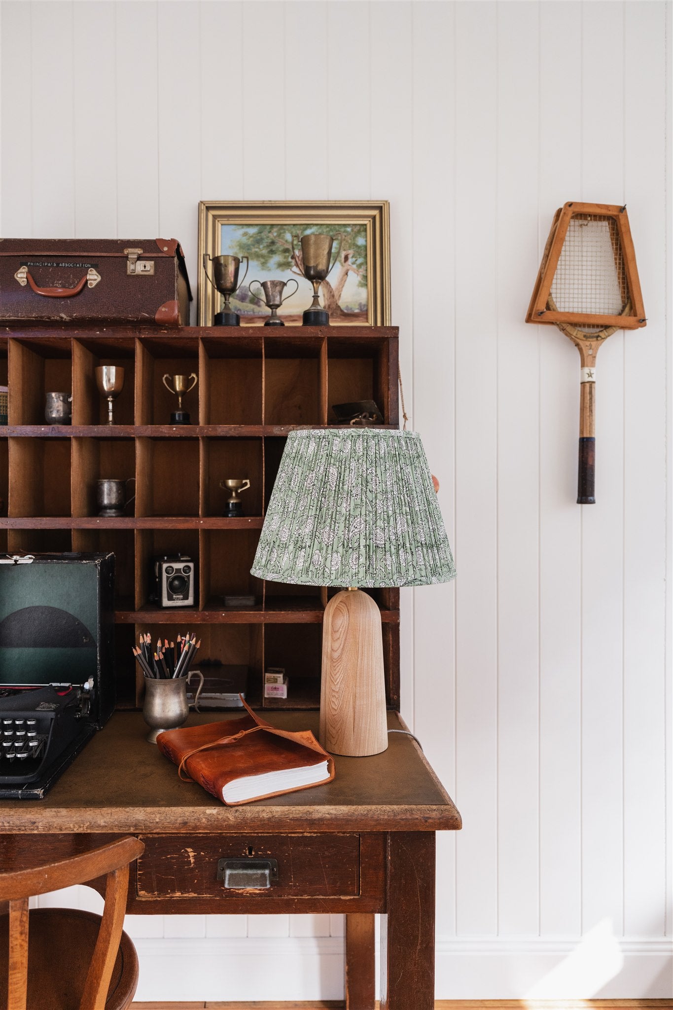 Digby Block Printed Pleated Lampshade