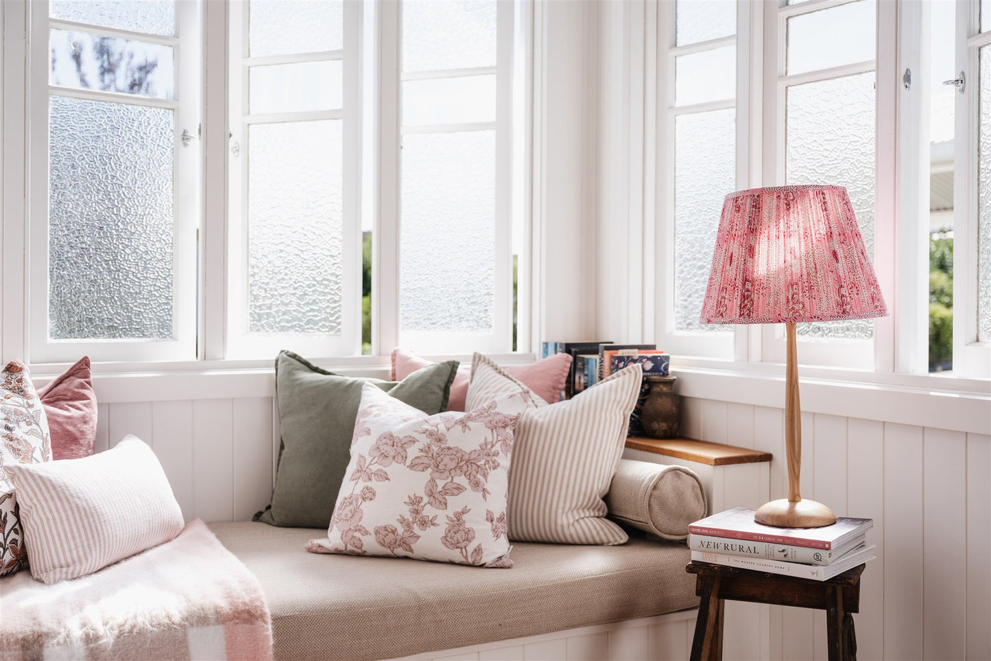 Hunter Block Printed Pleated Lampshade