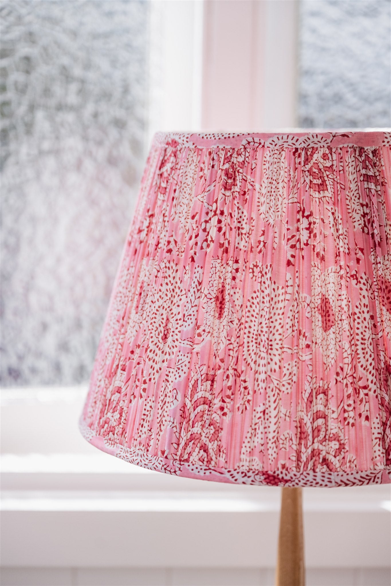 Hunter Block Printed Pleated Lampshade