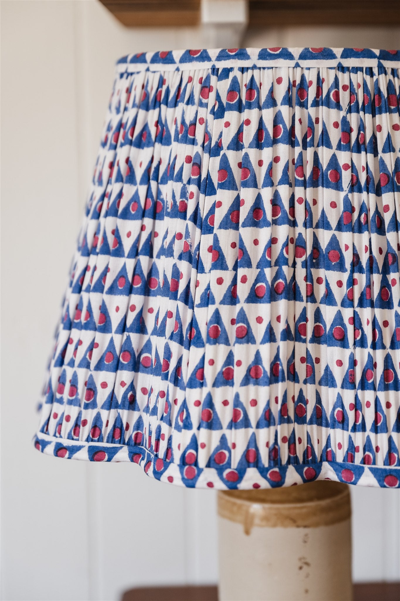 Sale Jasper Block Printed Pleated Lampshade