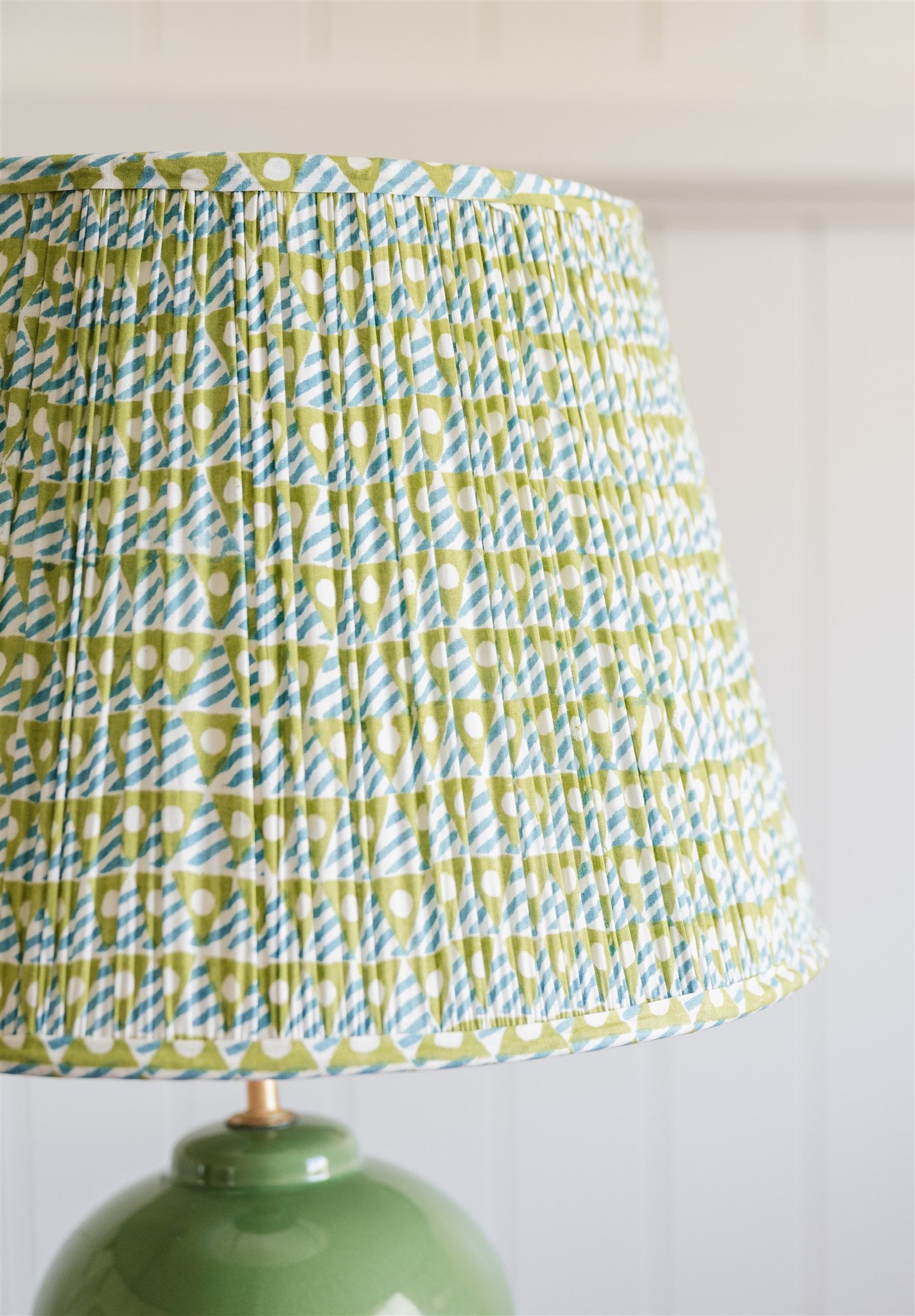 Isla Block Printed Pleated Lampshade