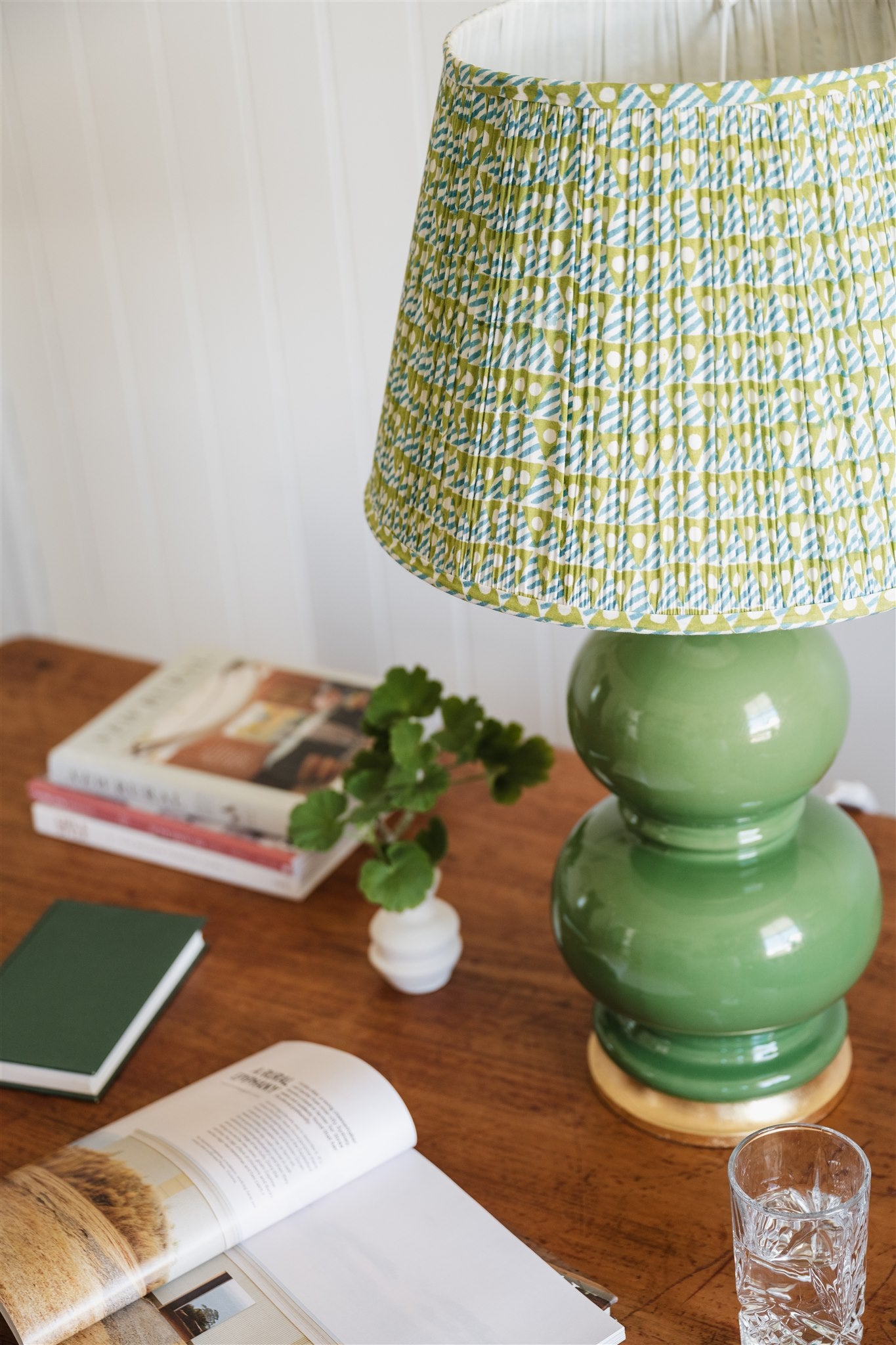 Sale Isla Block Printed Pleated Lampshade