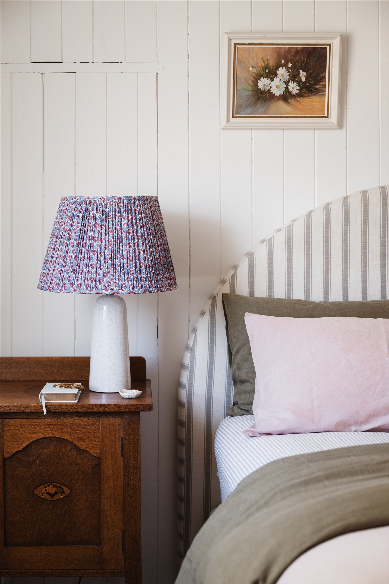 Florence Block Printed Pleated Lampshade