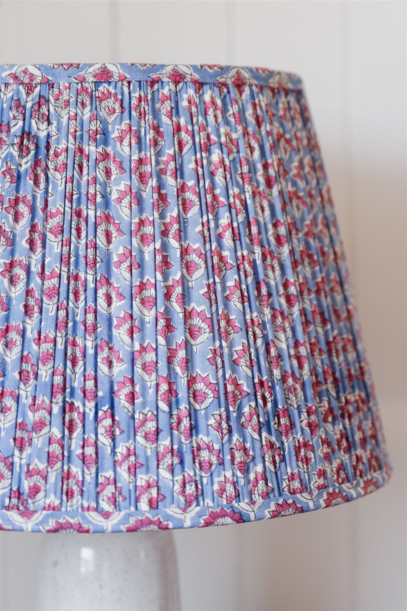 Florence Block Printed Pleated Lampshade