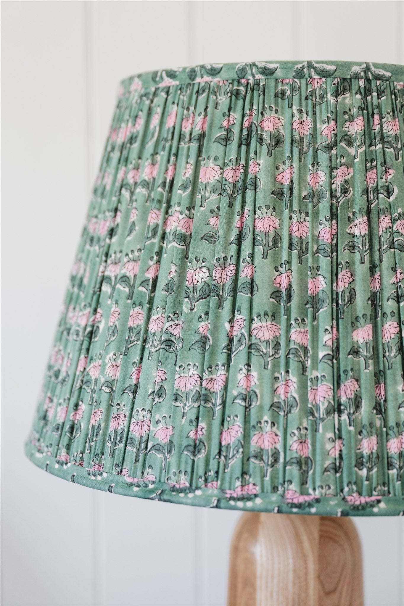 Iris Block Printed Pleated Lampshade