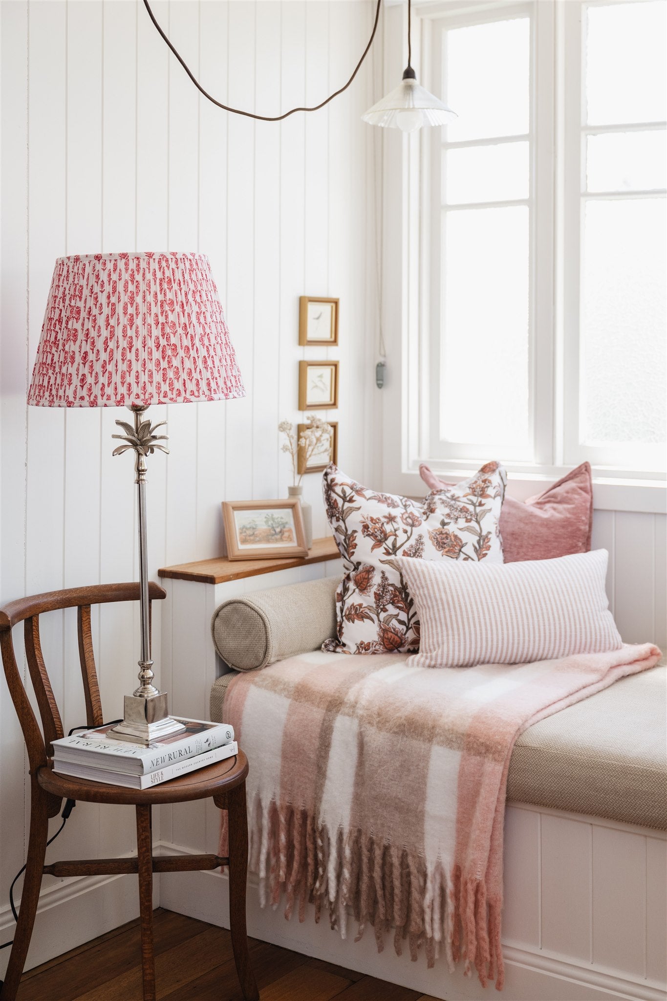 Rowan Block Printed Pleated Lampshade
