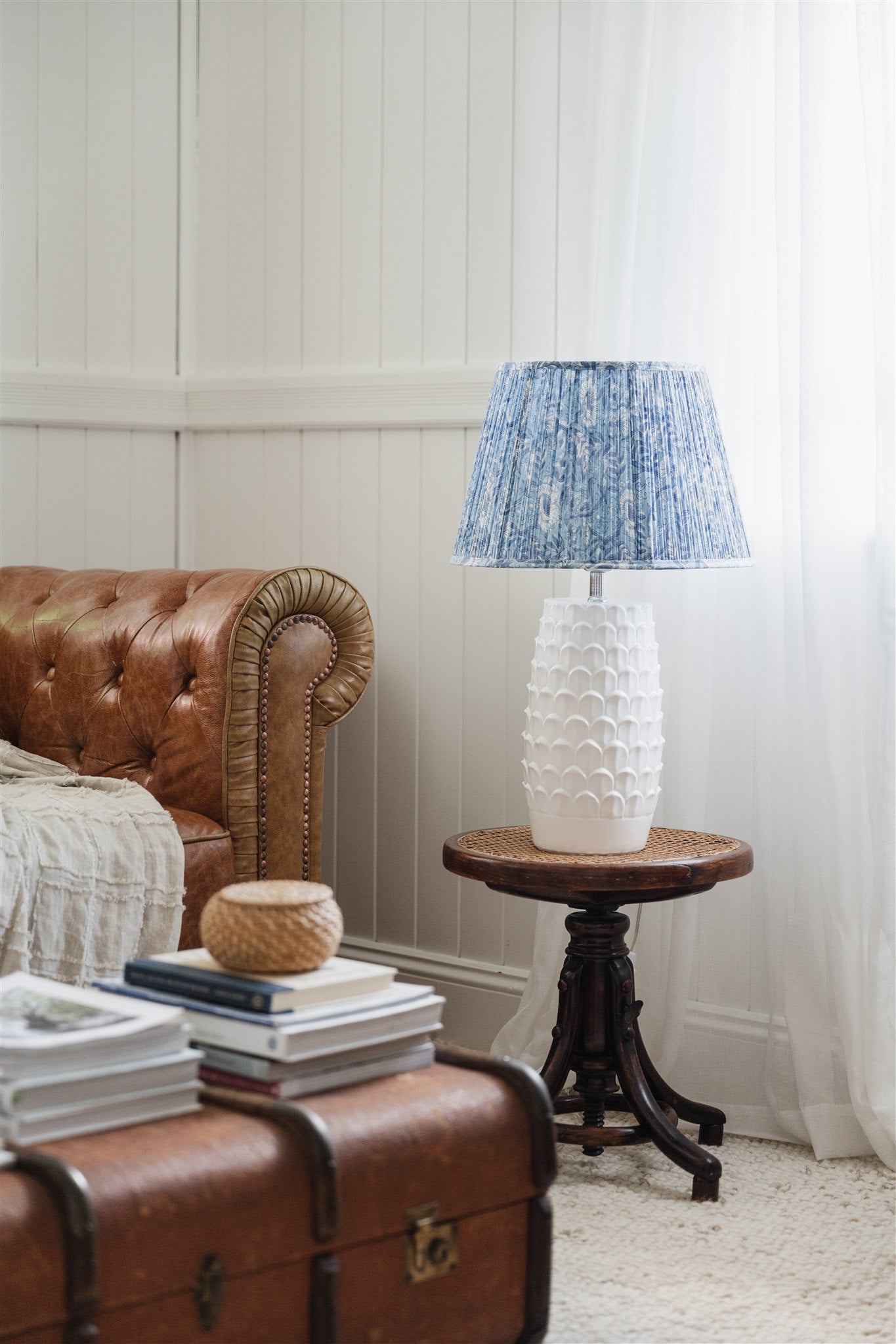 Martin Block Printed Pleated Lampshade