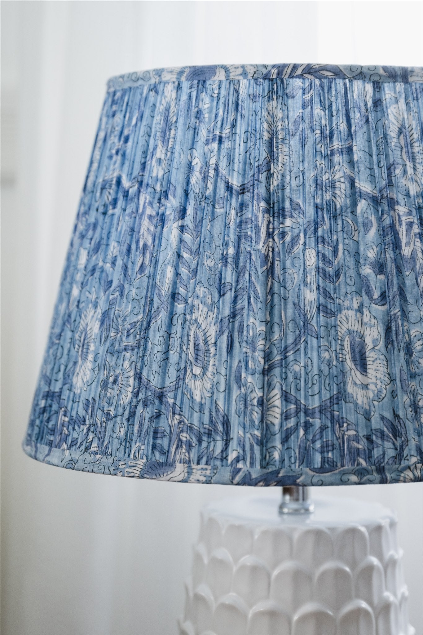 Martin Block Printed Pleated Lampshade