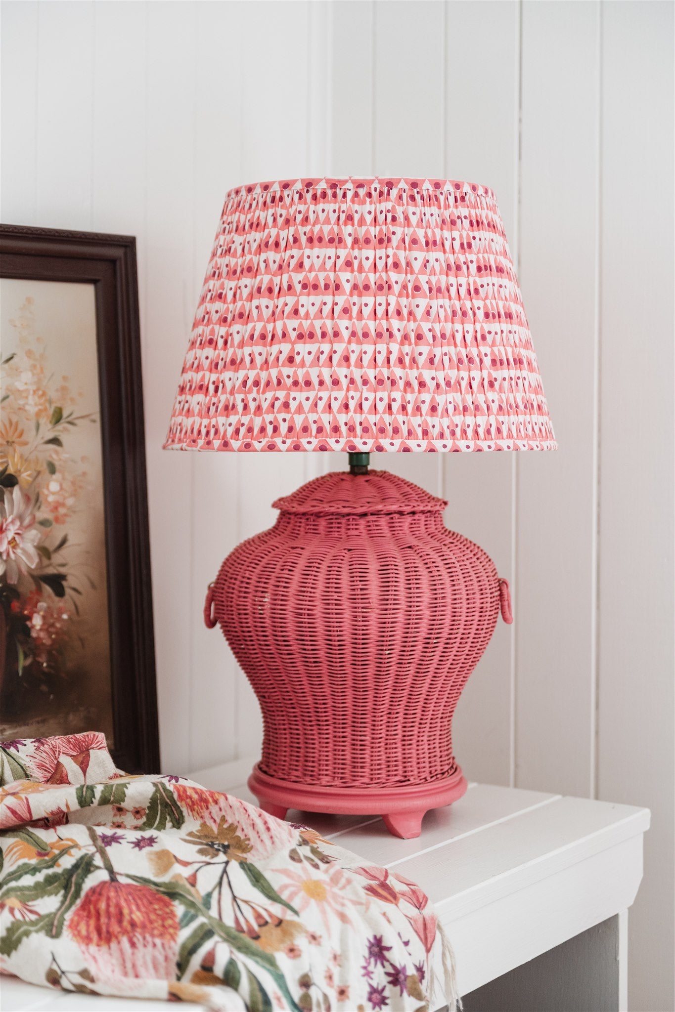 Margot Block Printed Pleated Lampshade