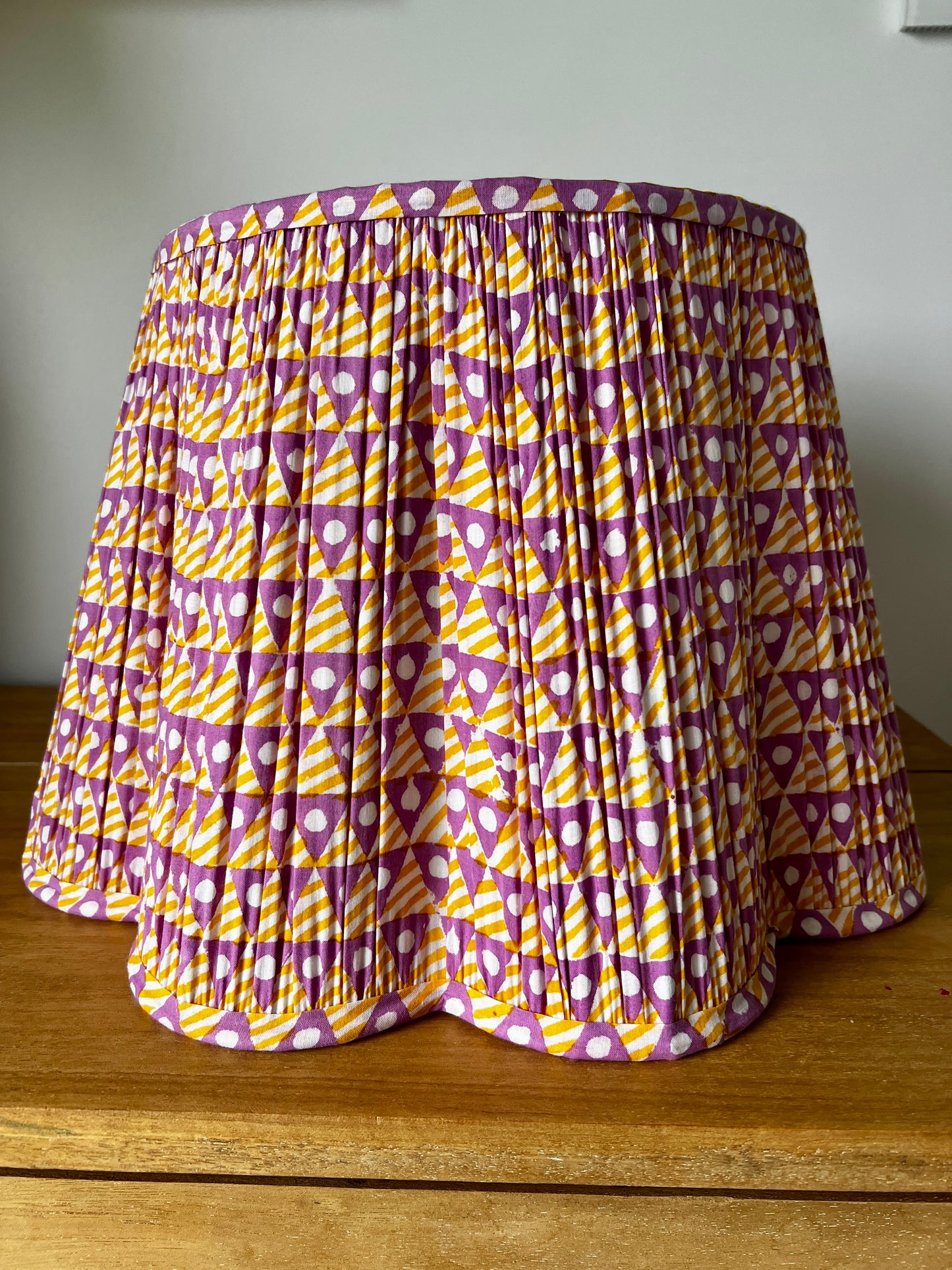 Freddie Block Printed Pleated Lampshade