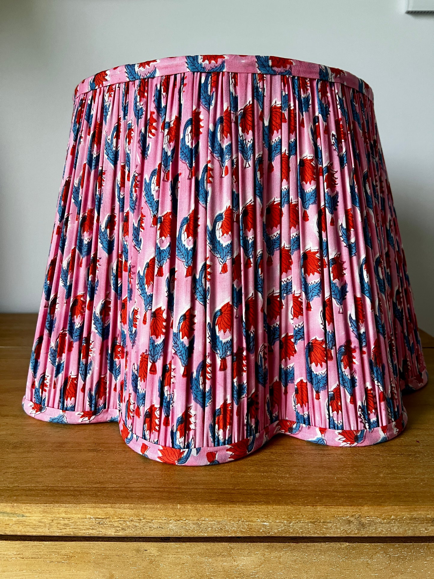 Felix Block Printed Pleated Lampshade