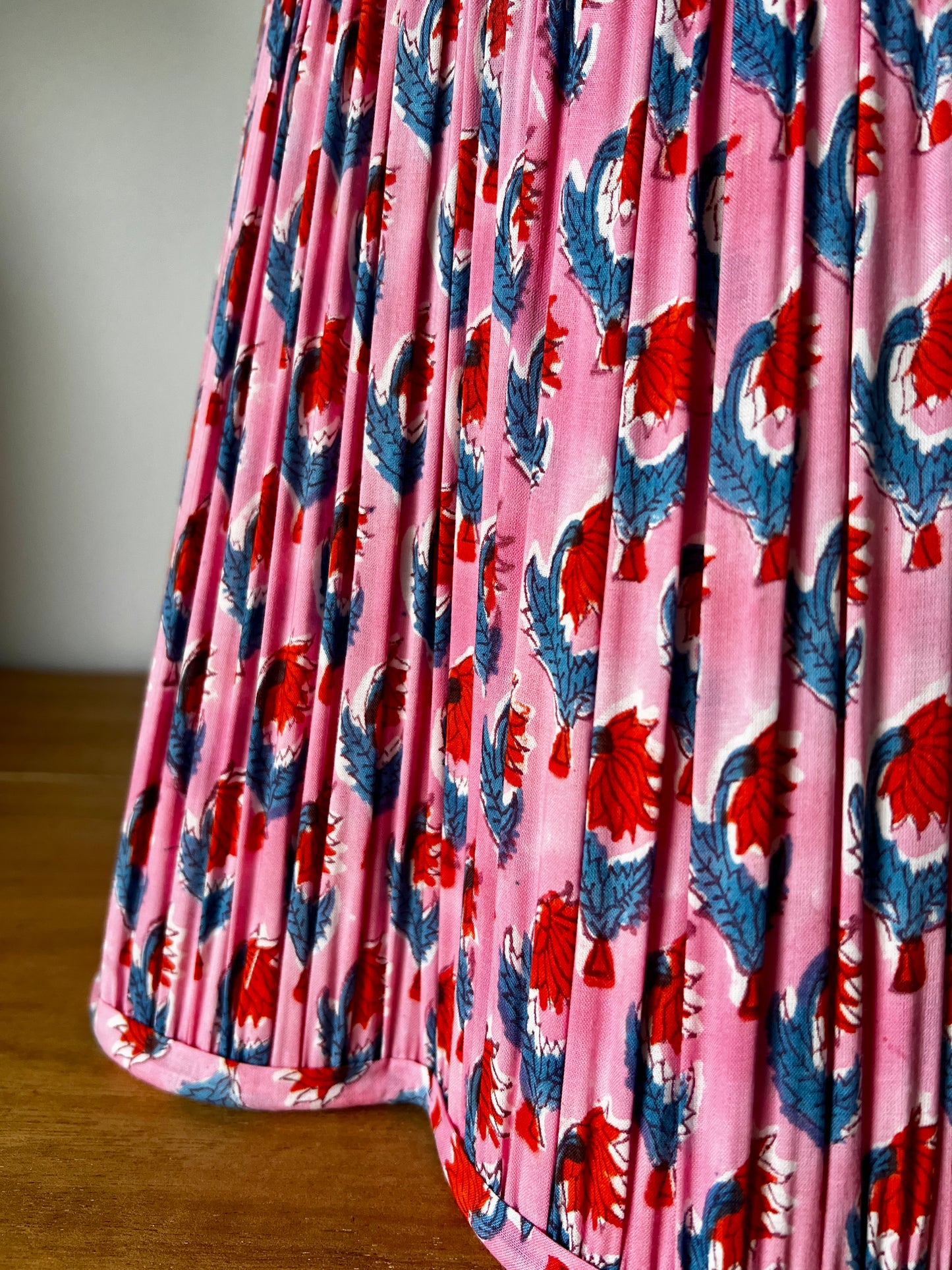 Felix Block Printed Pleated Lampshade