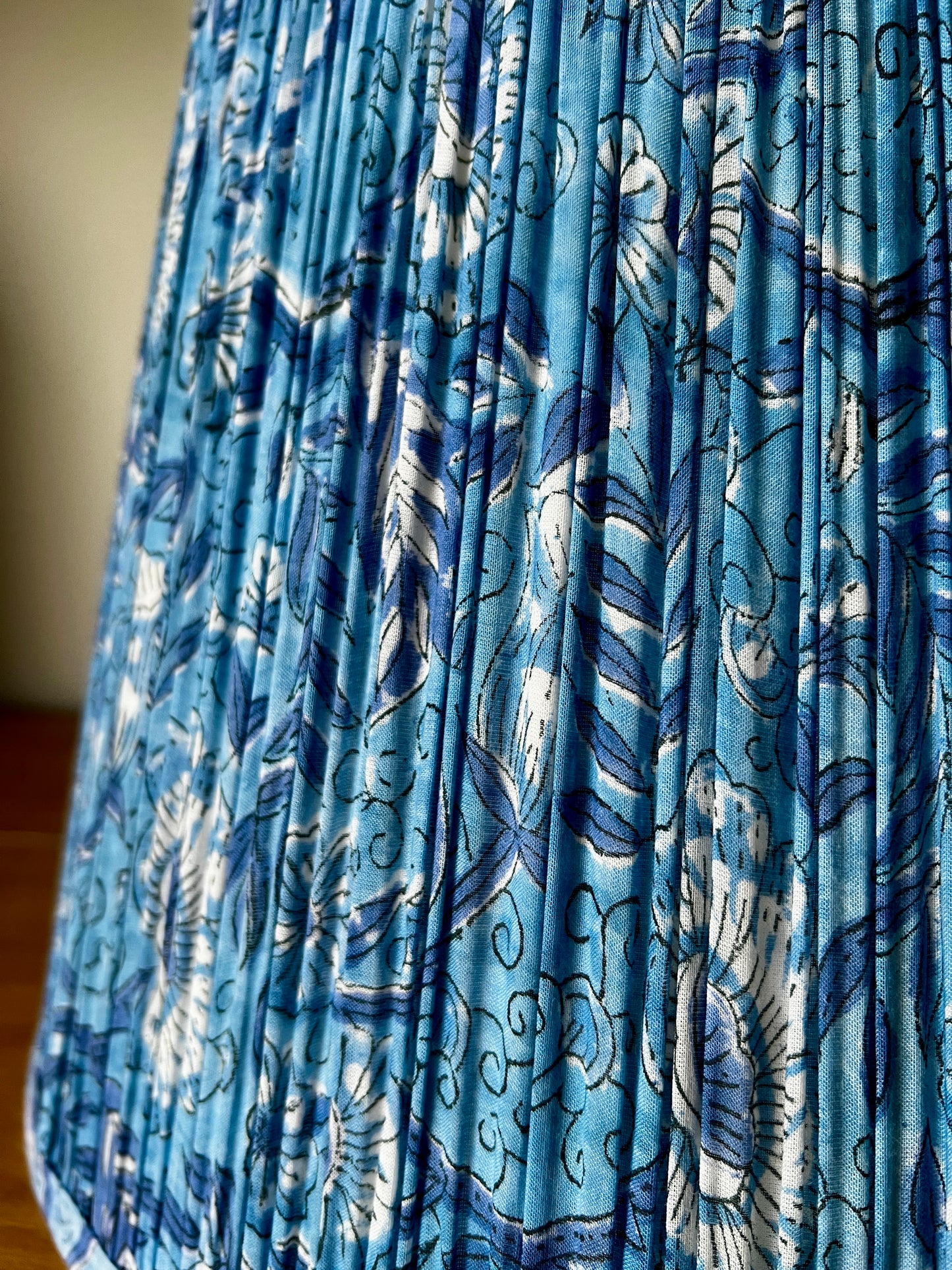 Martin Block Printed Pleated Lampshade