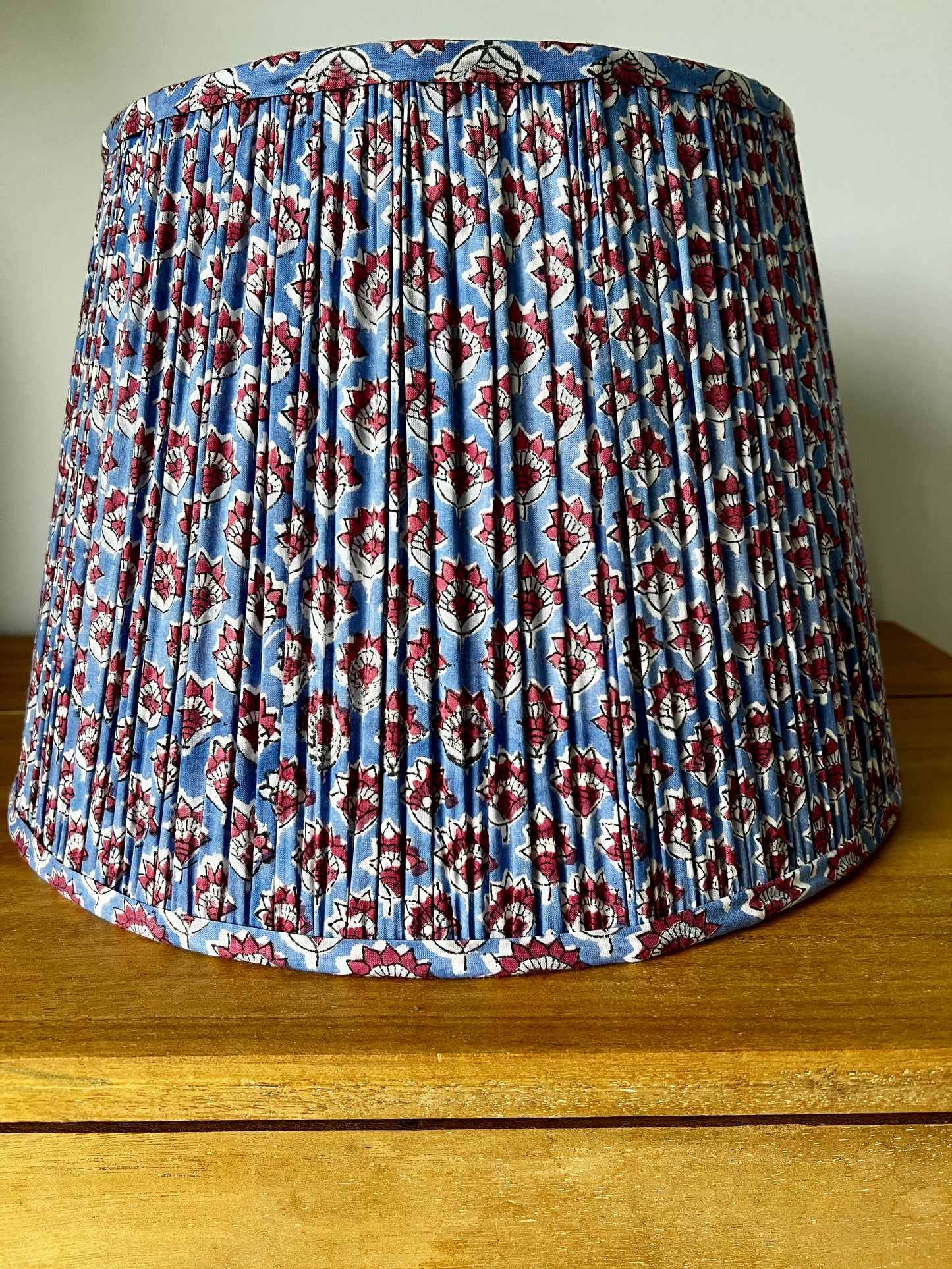 Florence Block Printed Pleated Lampshade