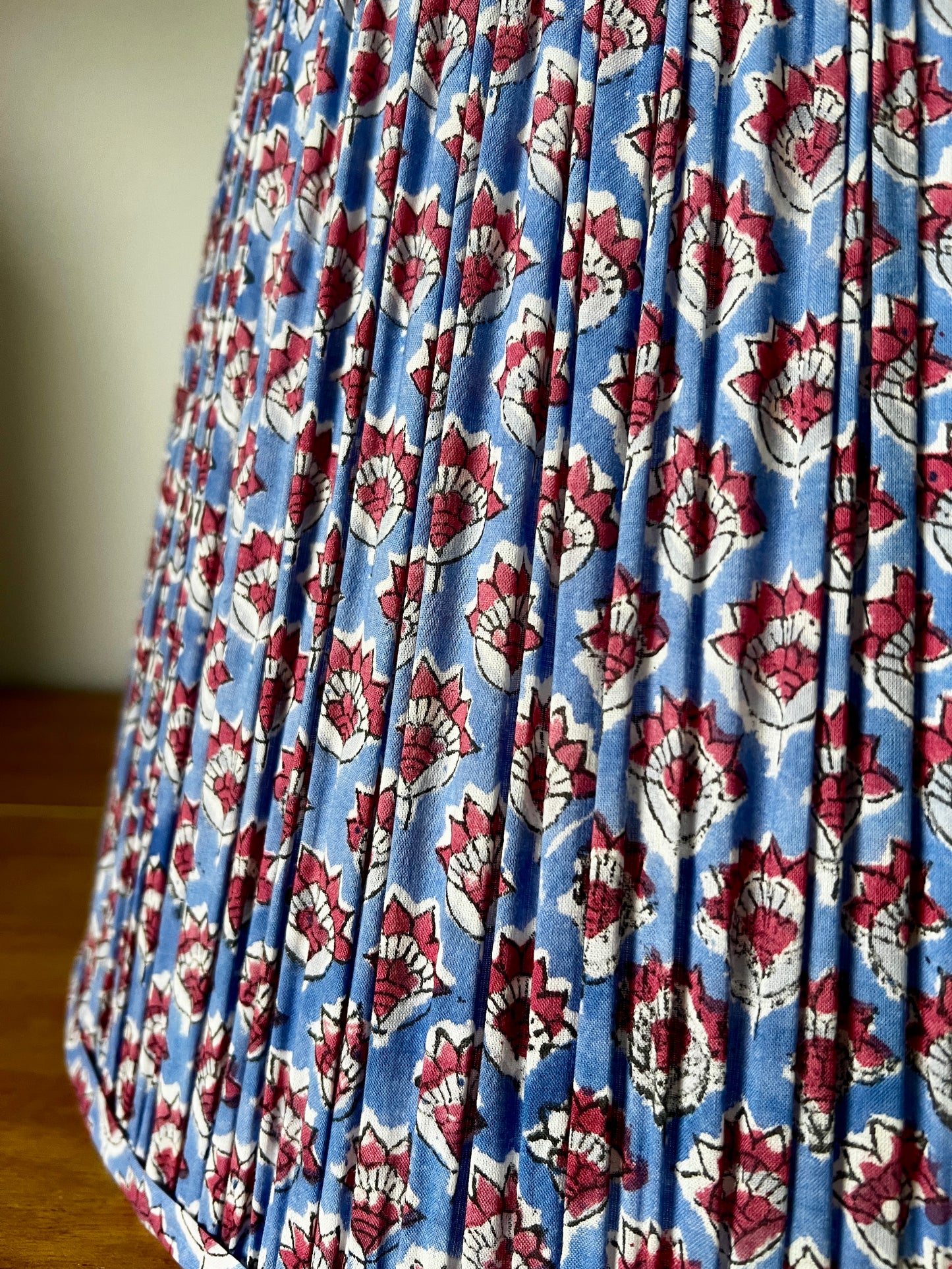 Florence Block Printed Pleated Lampshade