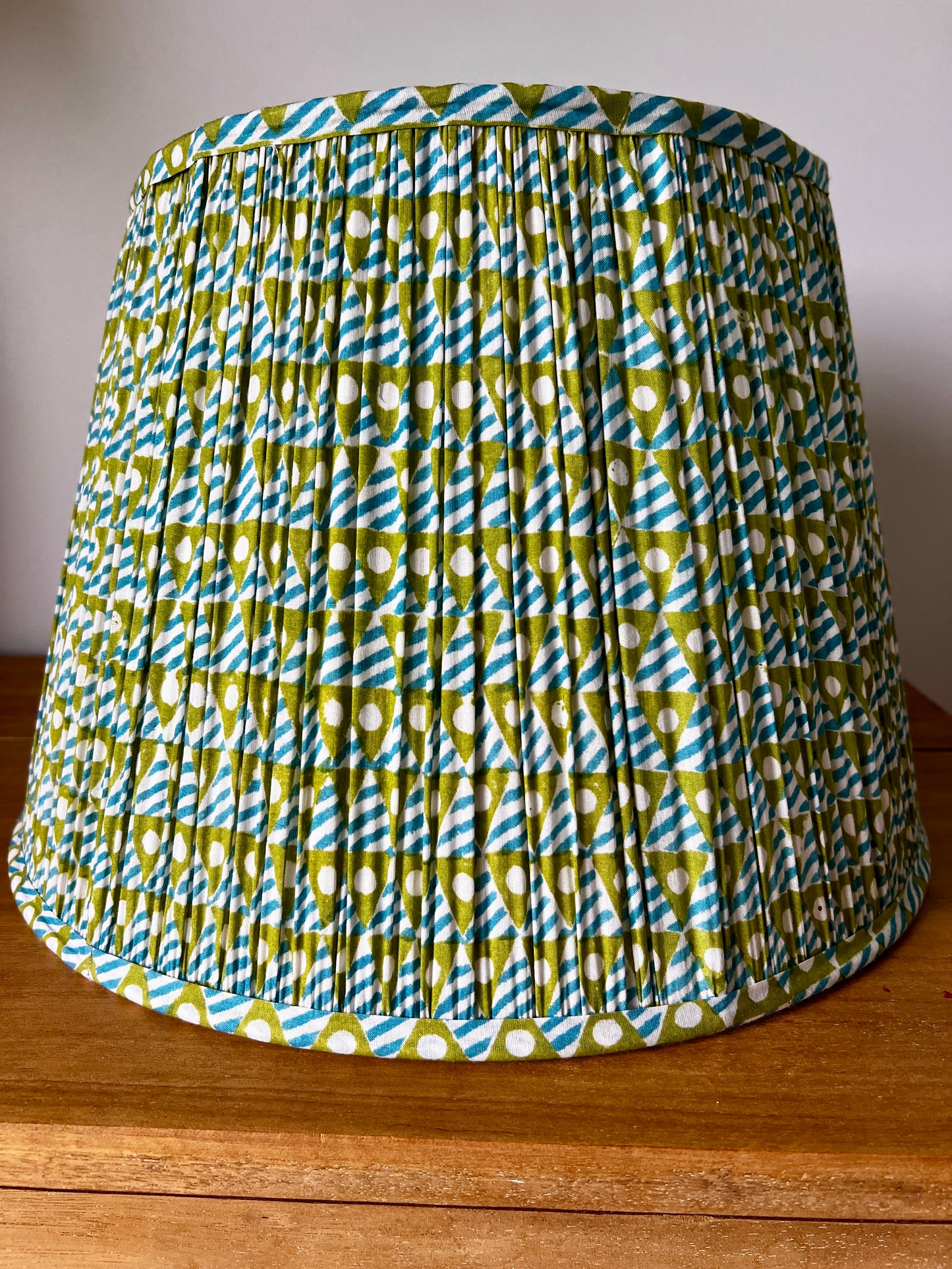 Isla Block Printed Pleated Lampshade