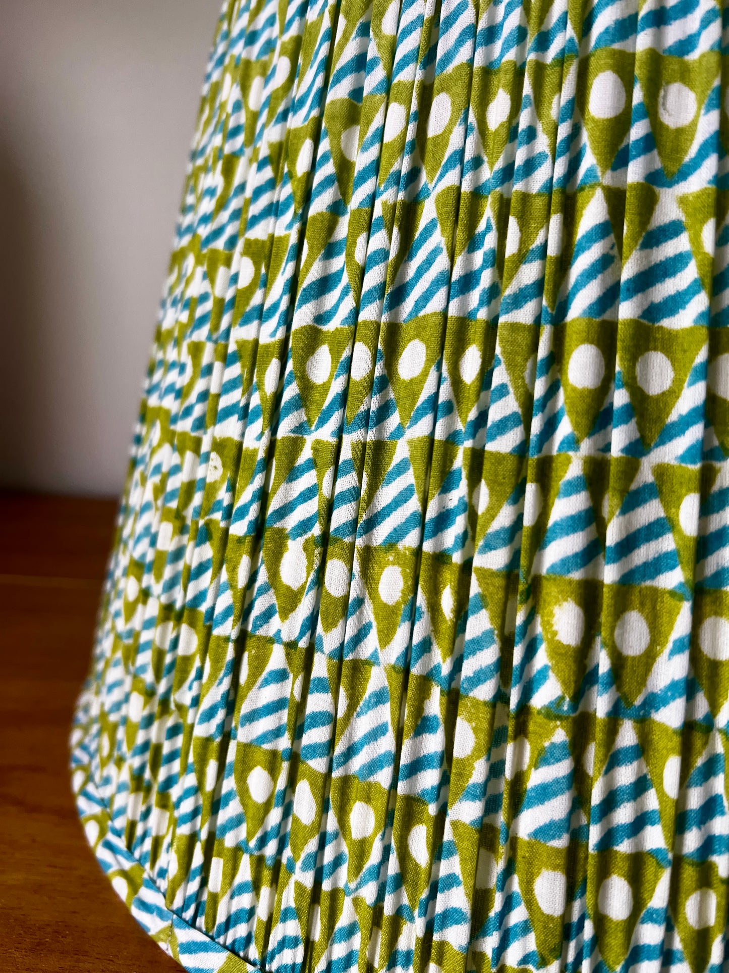 Isla Block Printed Pleated Lampshade