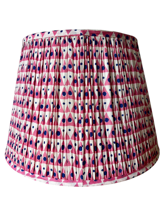 Sale Beatrice Block Printed Pleated Lampshade