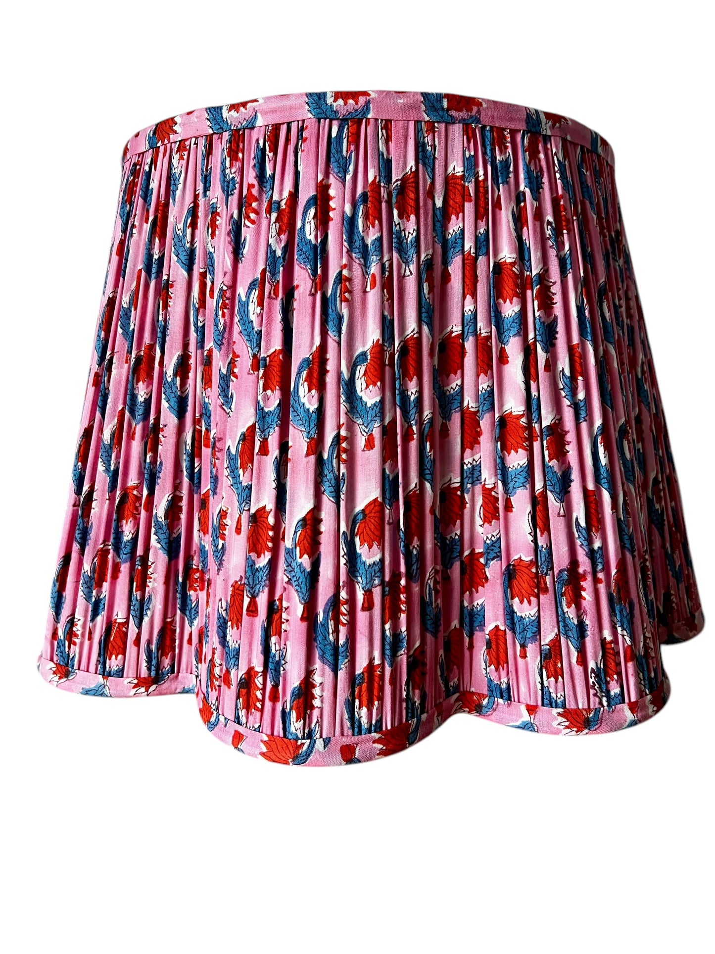 Felix Block Printed Pleated Lampshade
