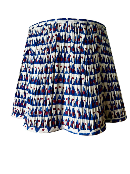 Sale Jasper Block Printed Pleated Lampshade