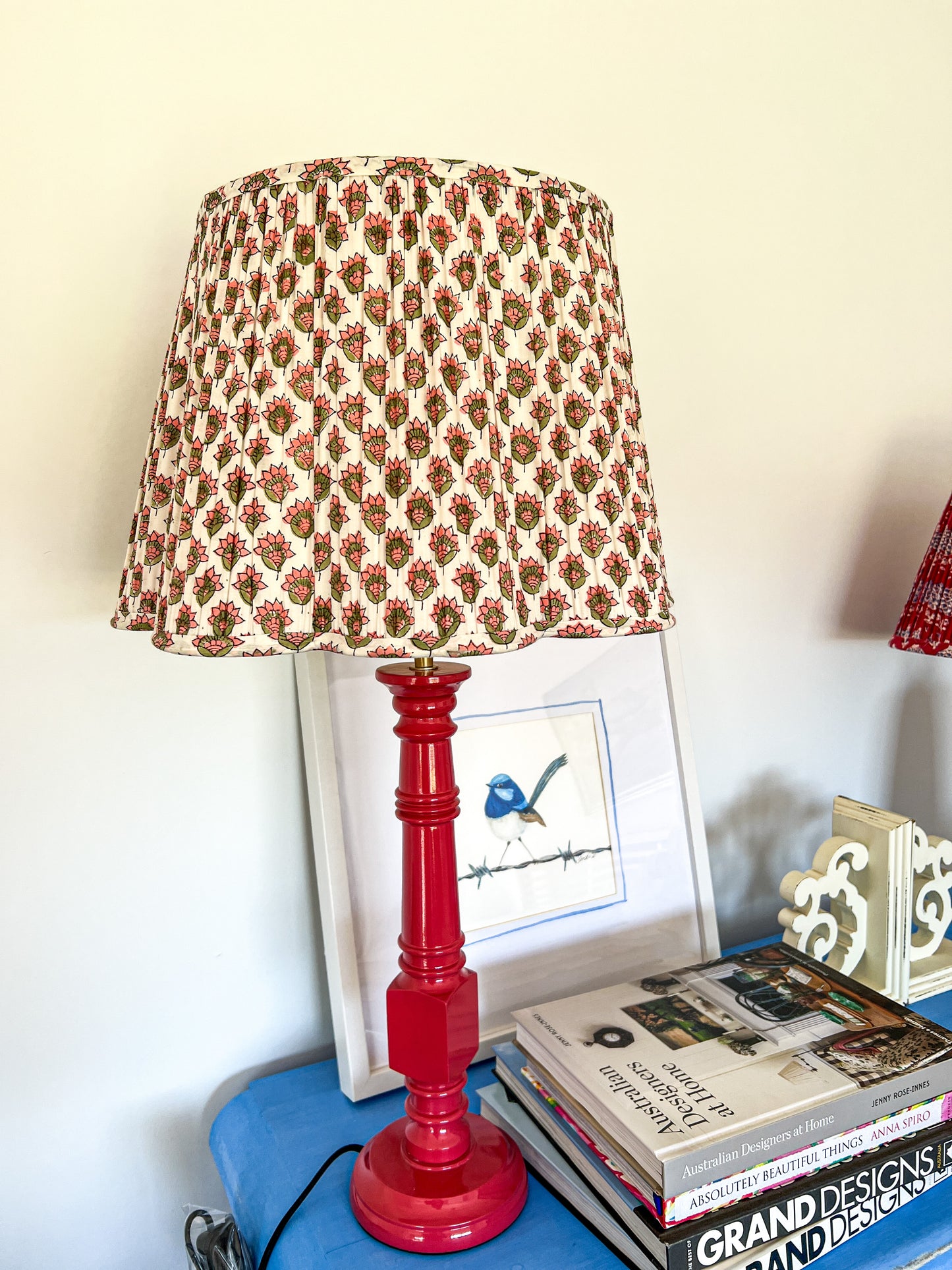 Tara Block Printed Pleated Lampshade