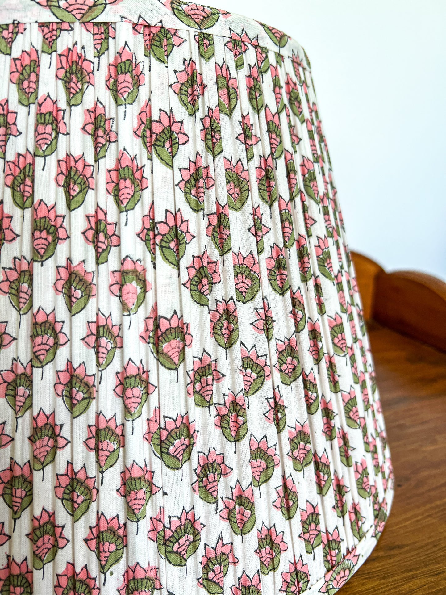 Tara Block Printed Pleated Lampshade