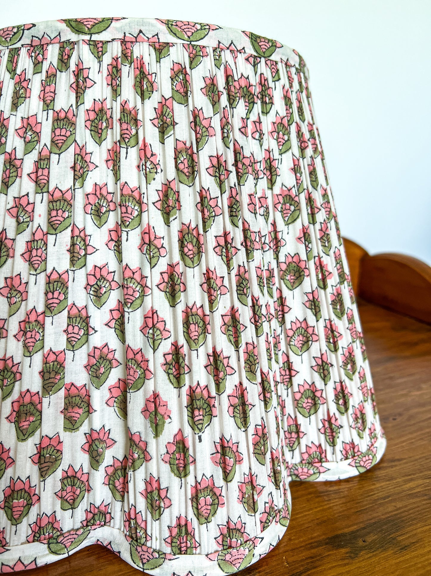 Tara Block Printed Pleated Lampshade