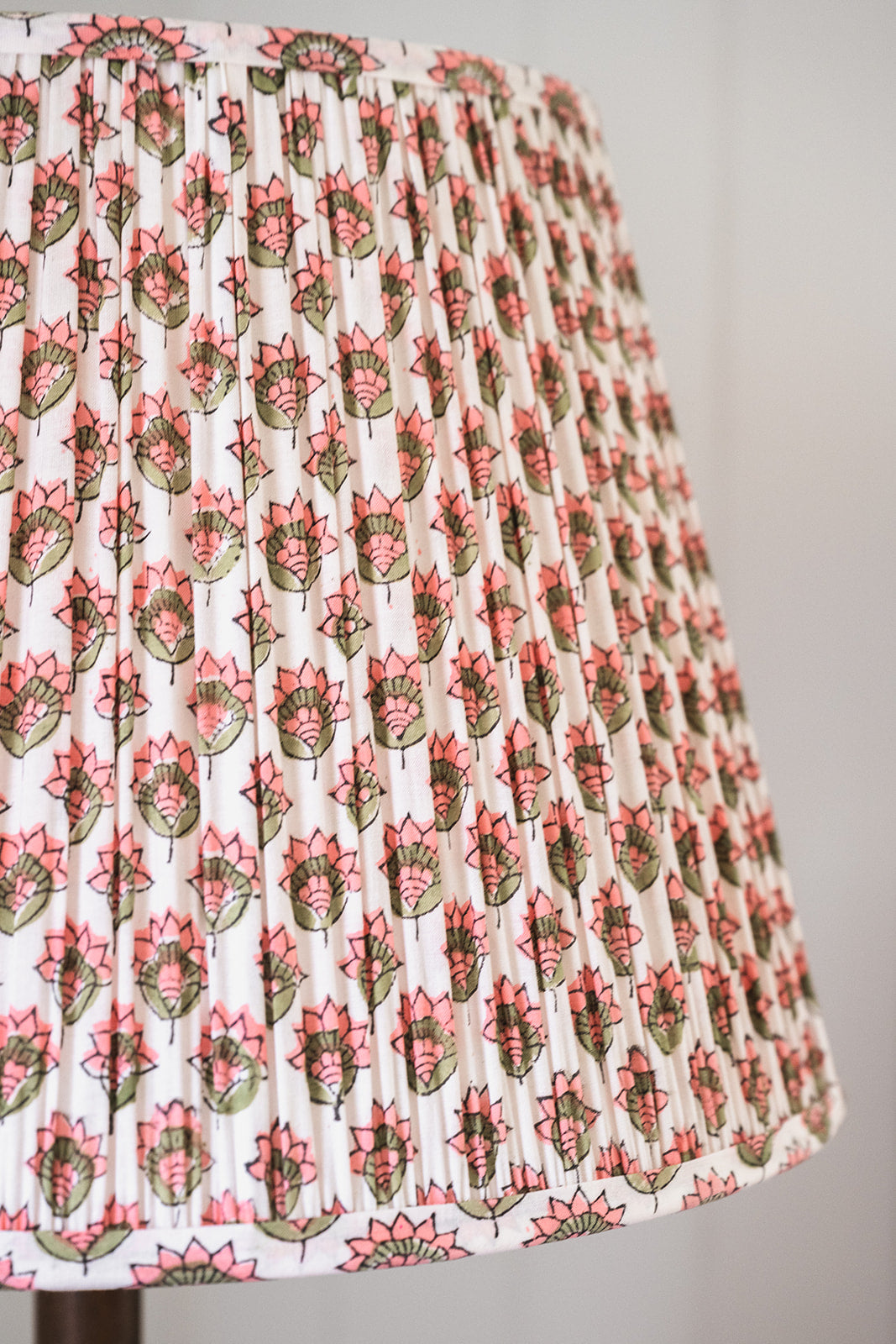 Tara Block Printed Pleated Lampshade