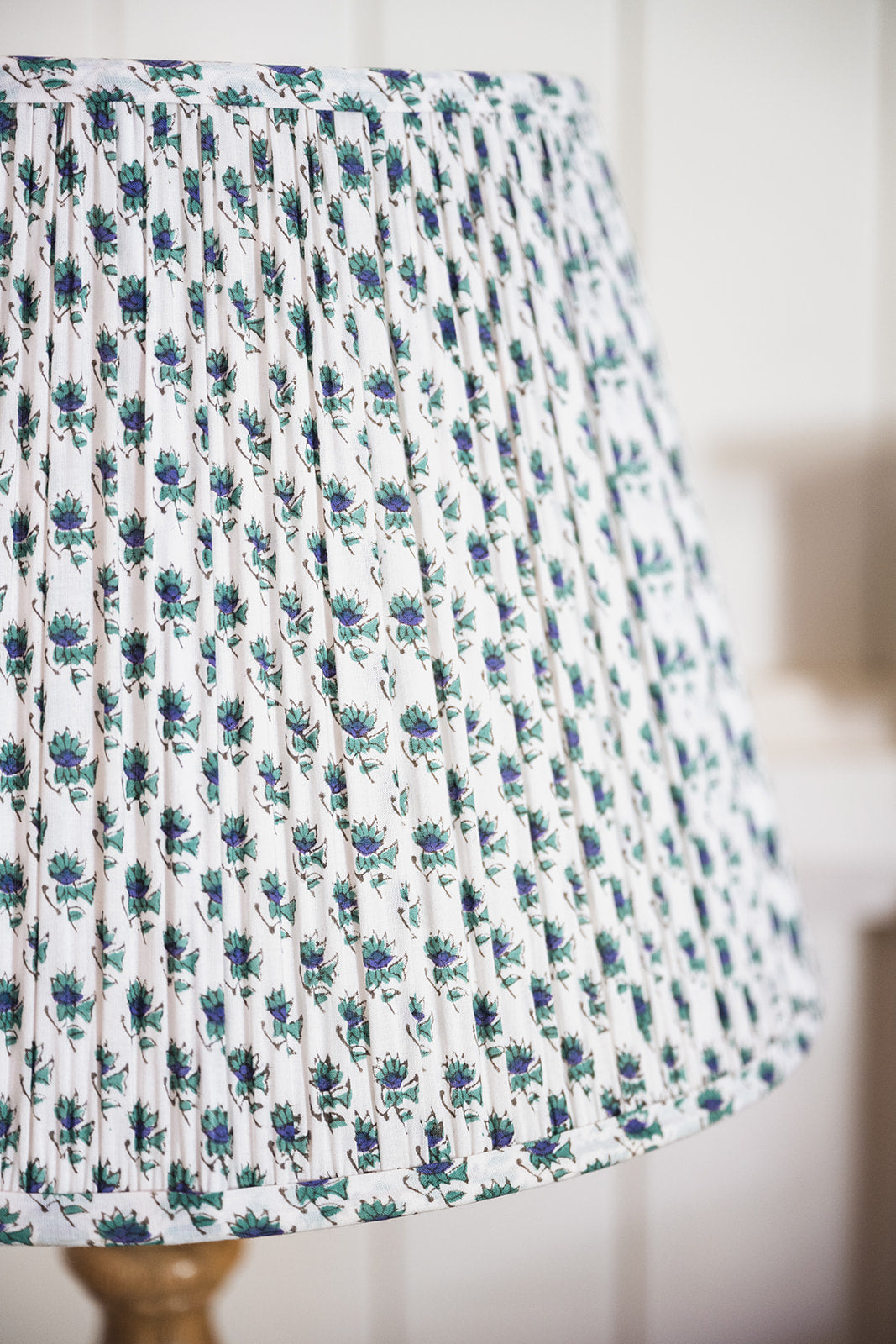 Hayley Block Printed Pleated Lampshade