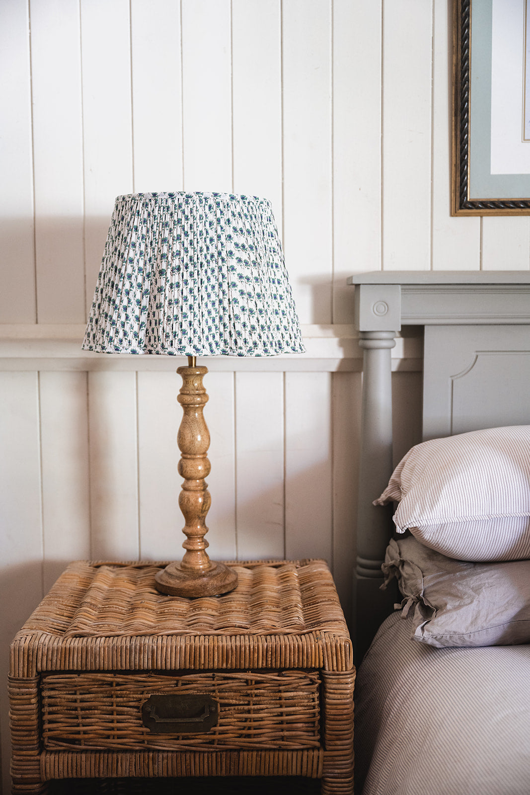 Hayley Block Printed Pleated Lampshade