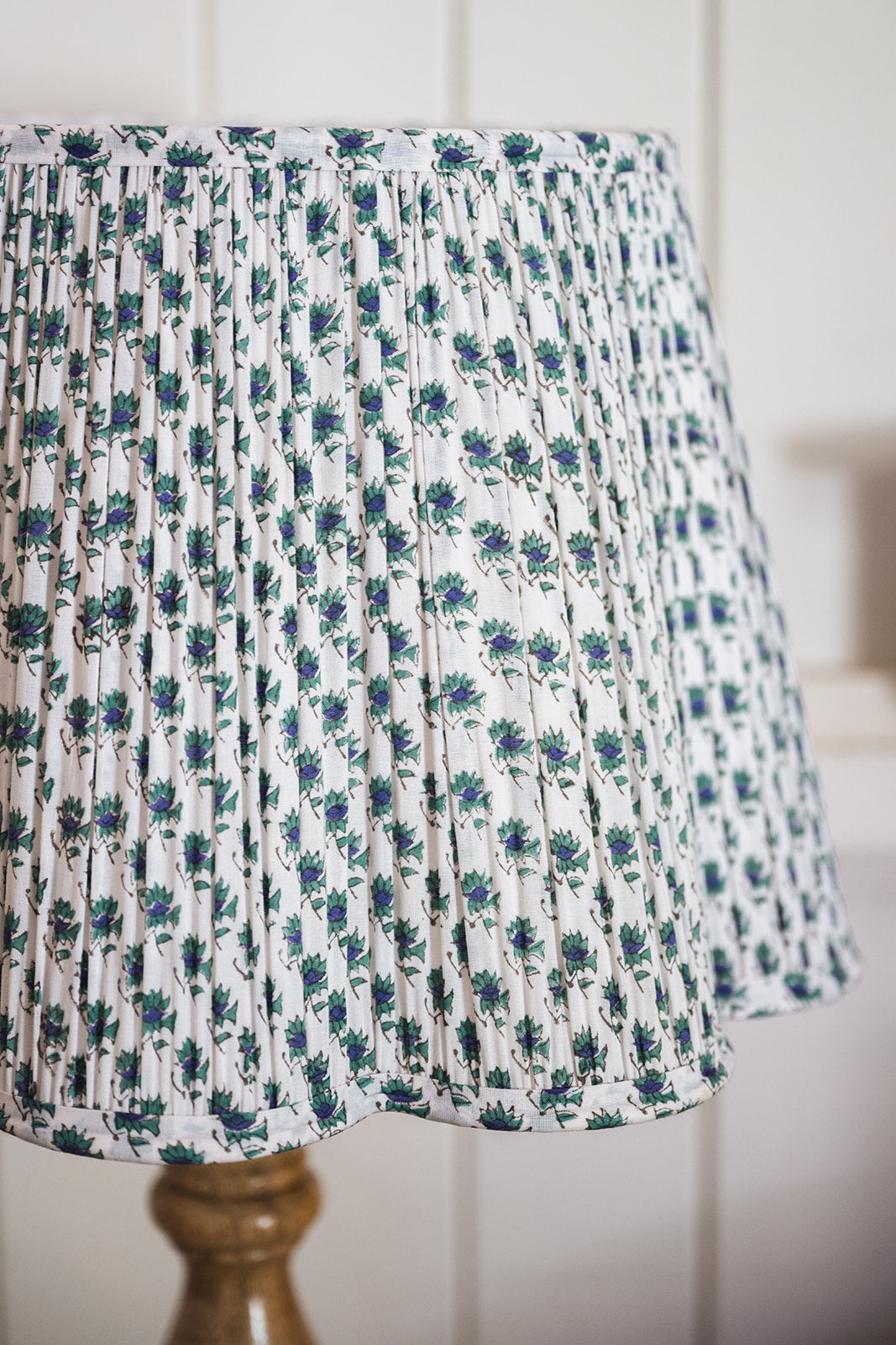Hayley Block Printed Pleated Lampshade