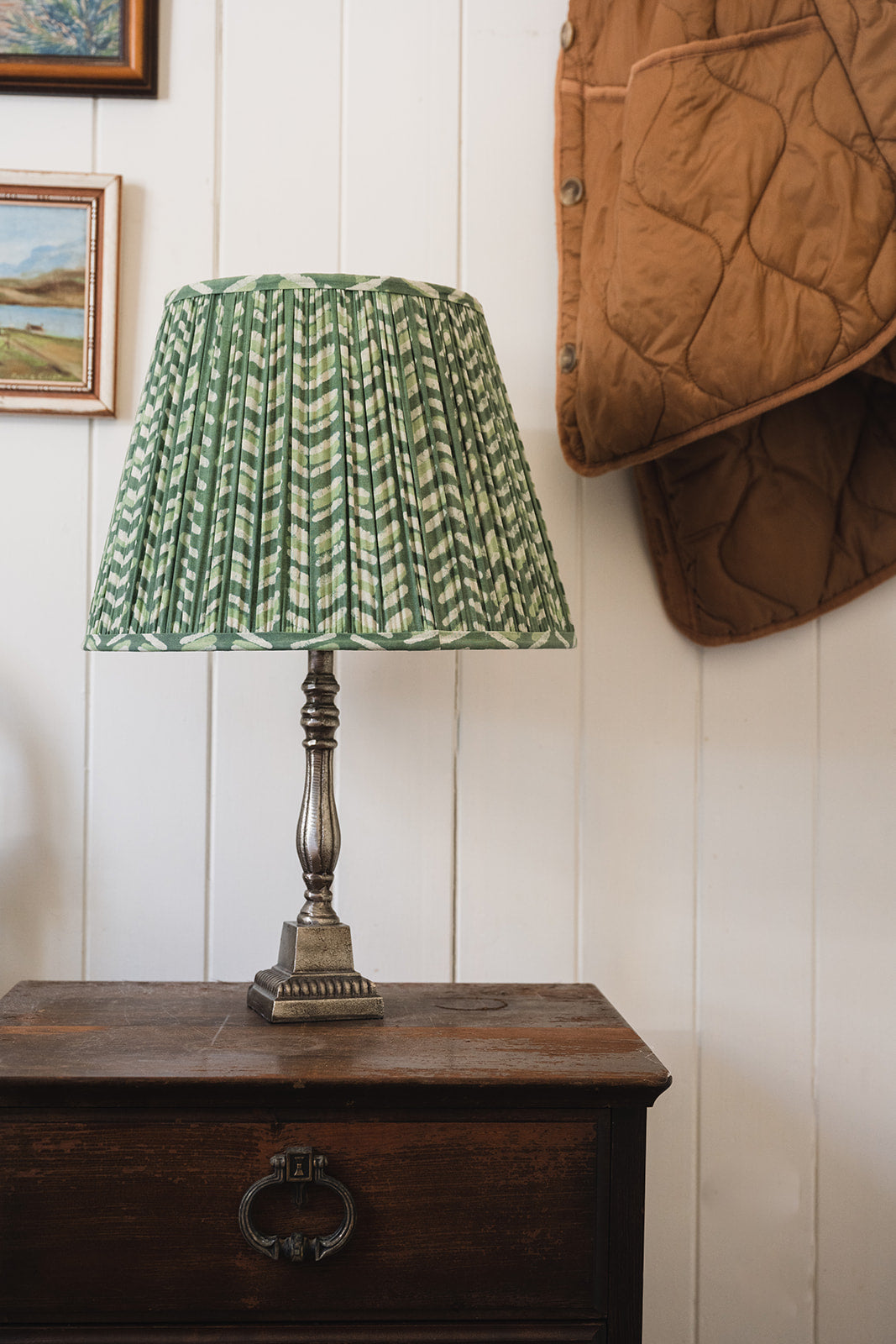 Hughie Block Printed Pleated Lampshade