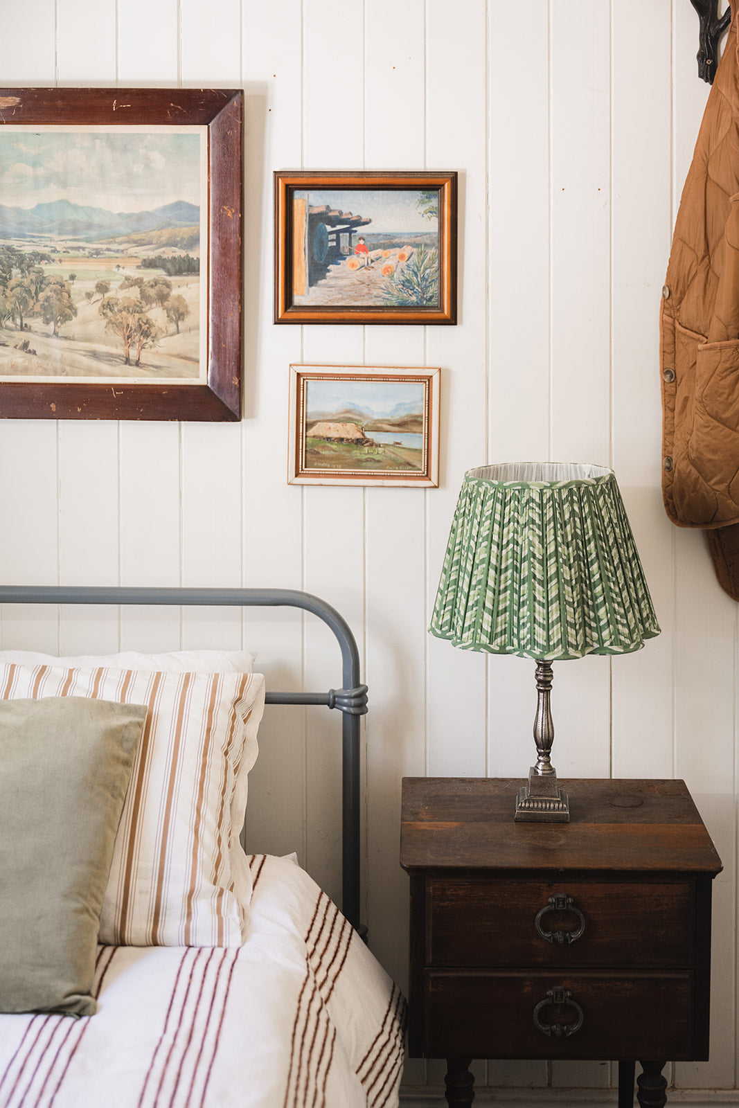 Hughie Block Printed Pleated Lampshade