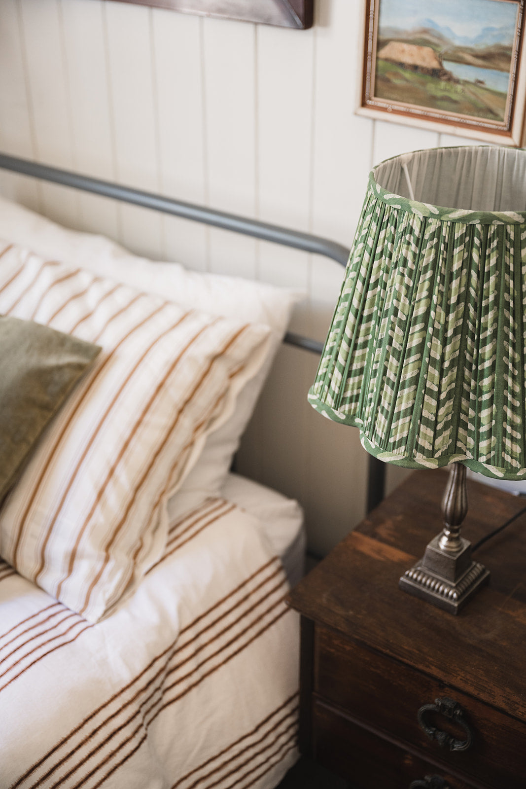 Hughie Block Printed Pleated Lampshade