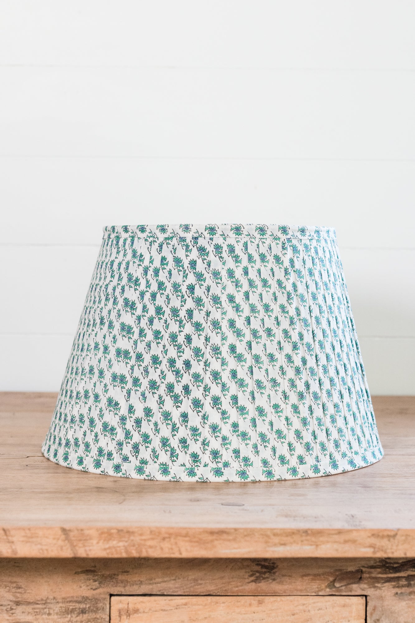 Hayley Block Printed Pleated Lampshade