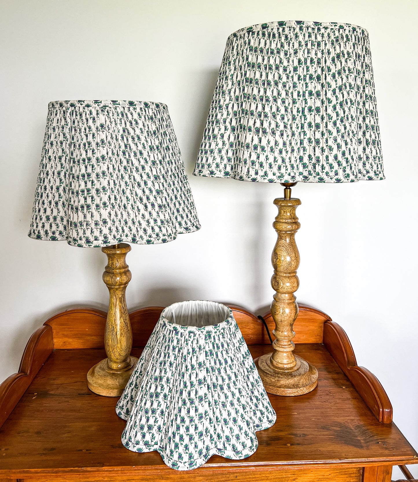 Hayley Block Printed Pleated Lampshade