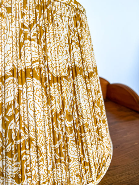 SALE Leticia Block Printed Pleated Lampshade