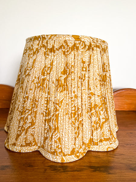 SALE Leticia Block Printed Pleated Lampshade