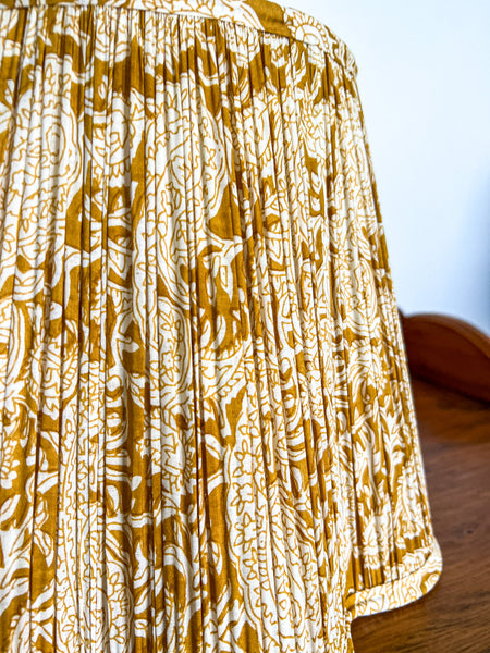 SALE Leticia Block Printed Pleated Lampshade