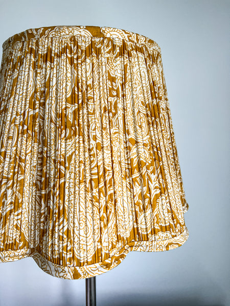 SALE Leticia Block Printed Pleated Lampshade